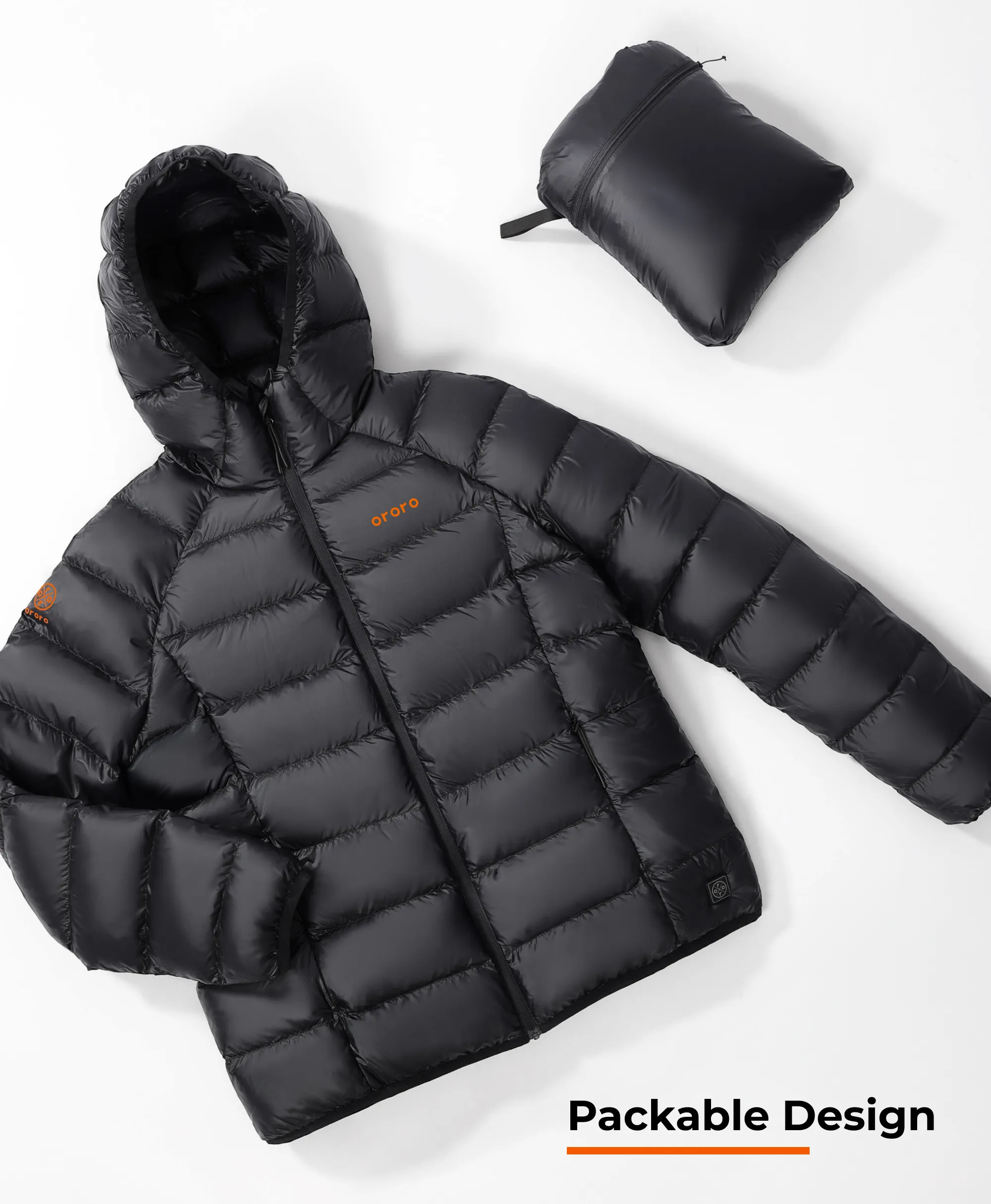 Aero Women's 4-Zone Packable Heated Down Jacket - Image 13