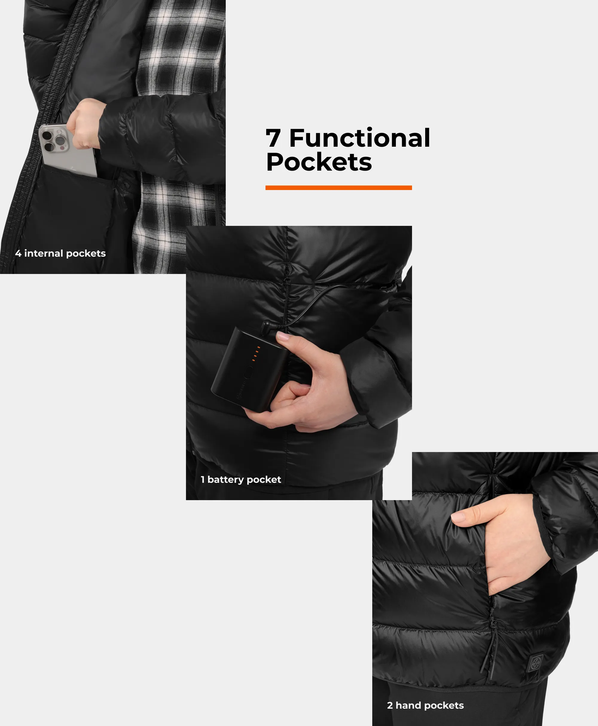 Aero Women's 4-Zone Packable Heated Down Jacket - Image 14