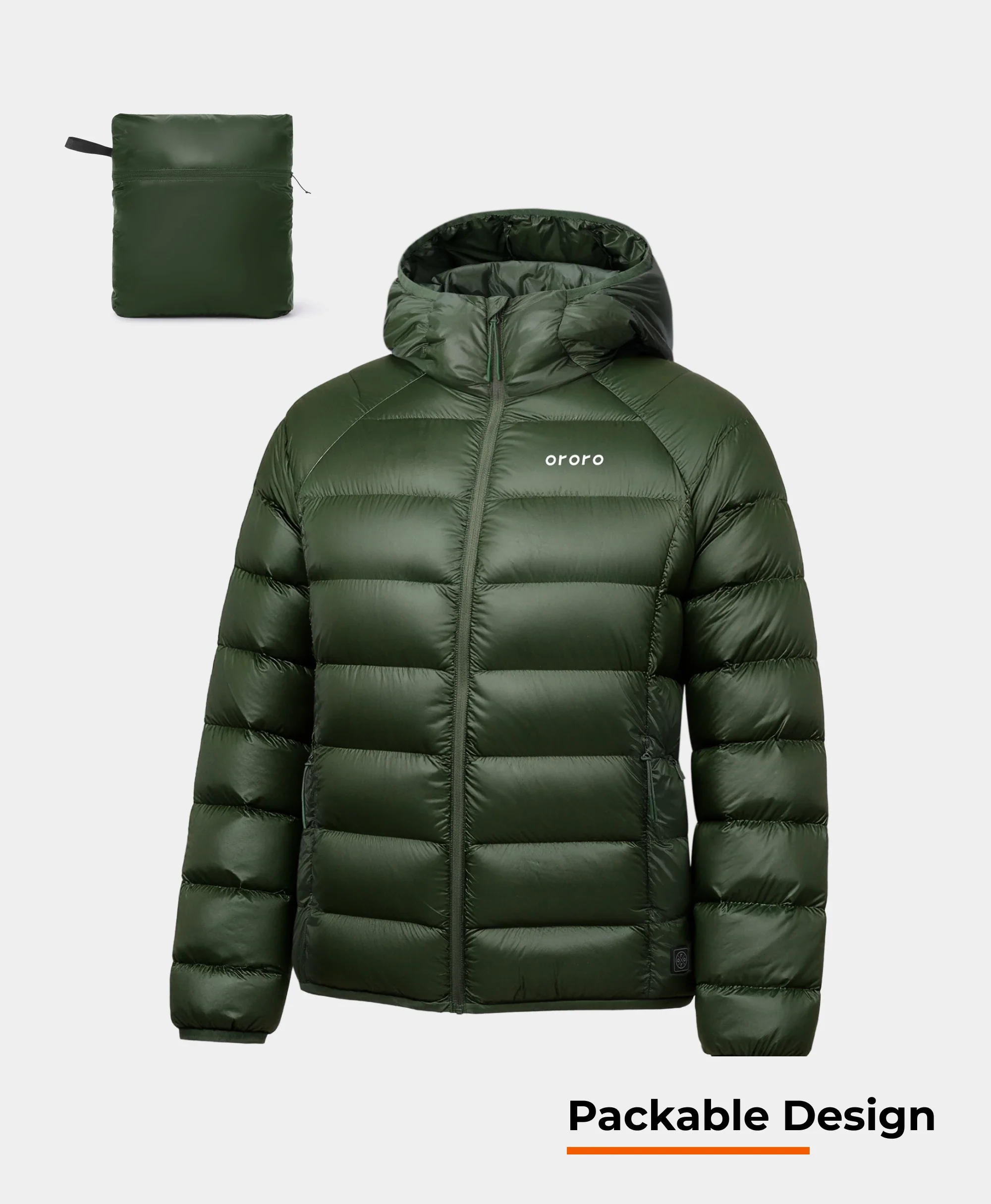Aero Women's 4-Zone Packable Heated Down Jacket - Image 22