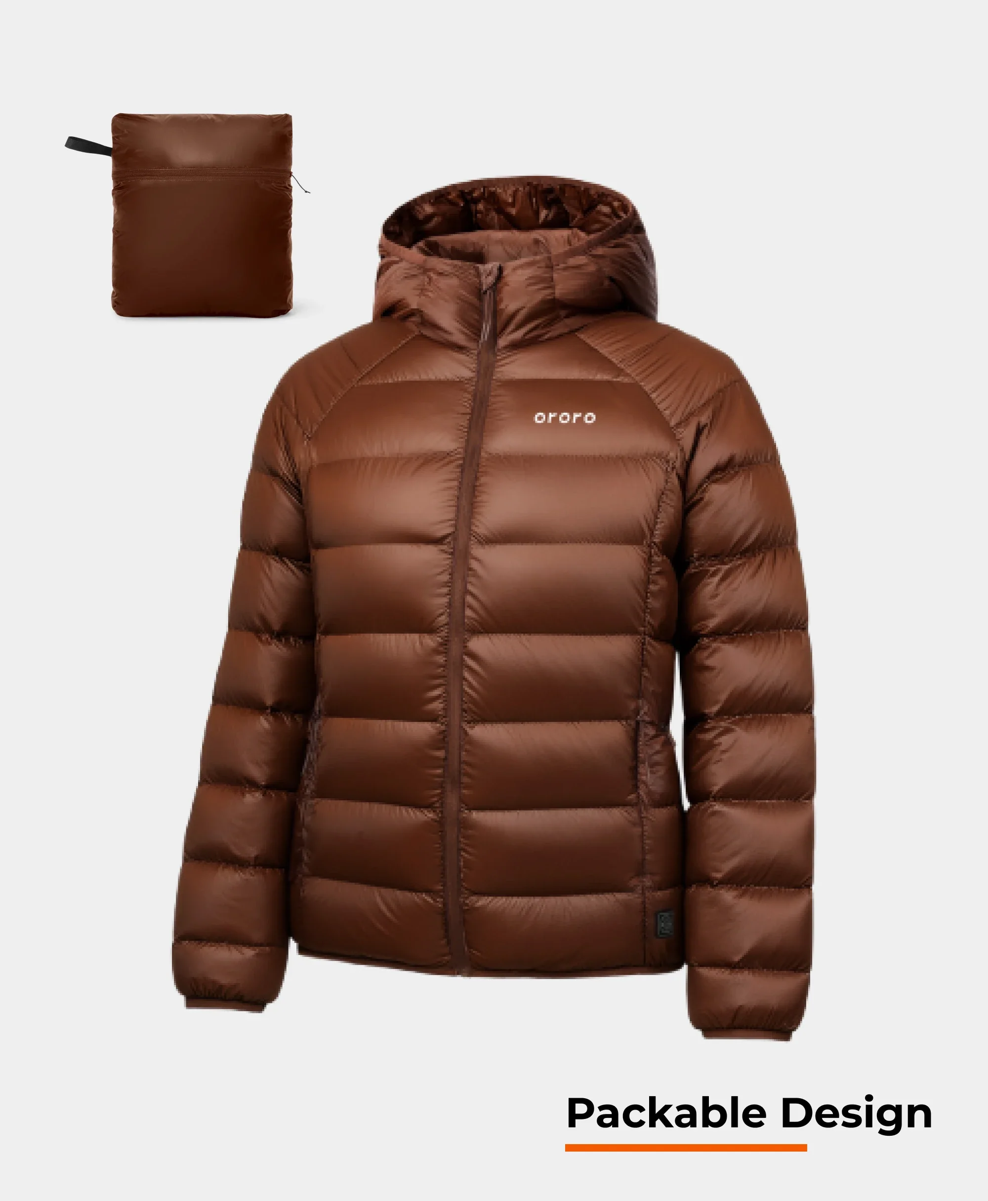 Aero Women's 4-Zone Packable Heated Down Jacket - Image 4
