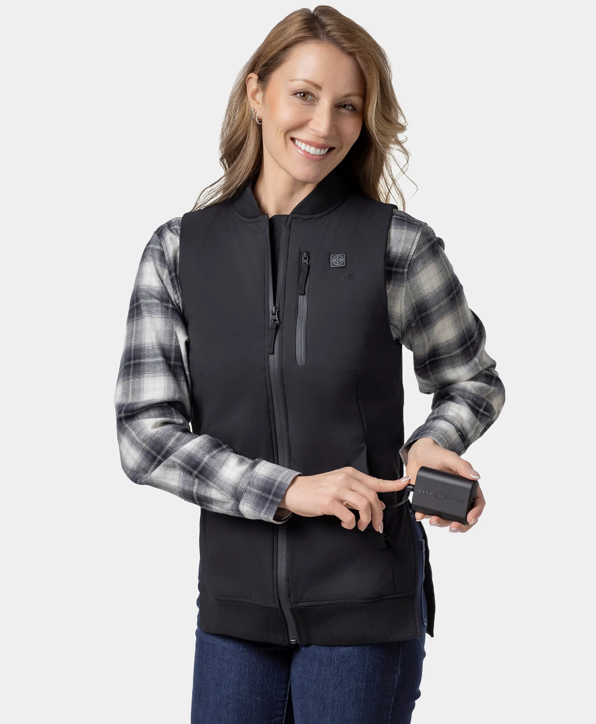 Blair Women's Heated Long Bomber Vest  (Final Sale) - Image 6