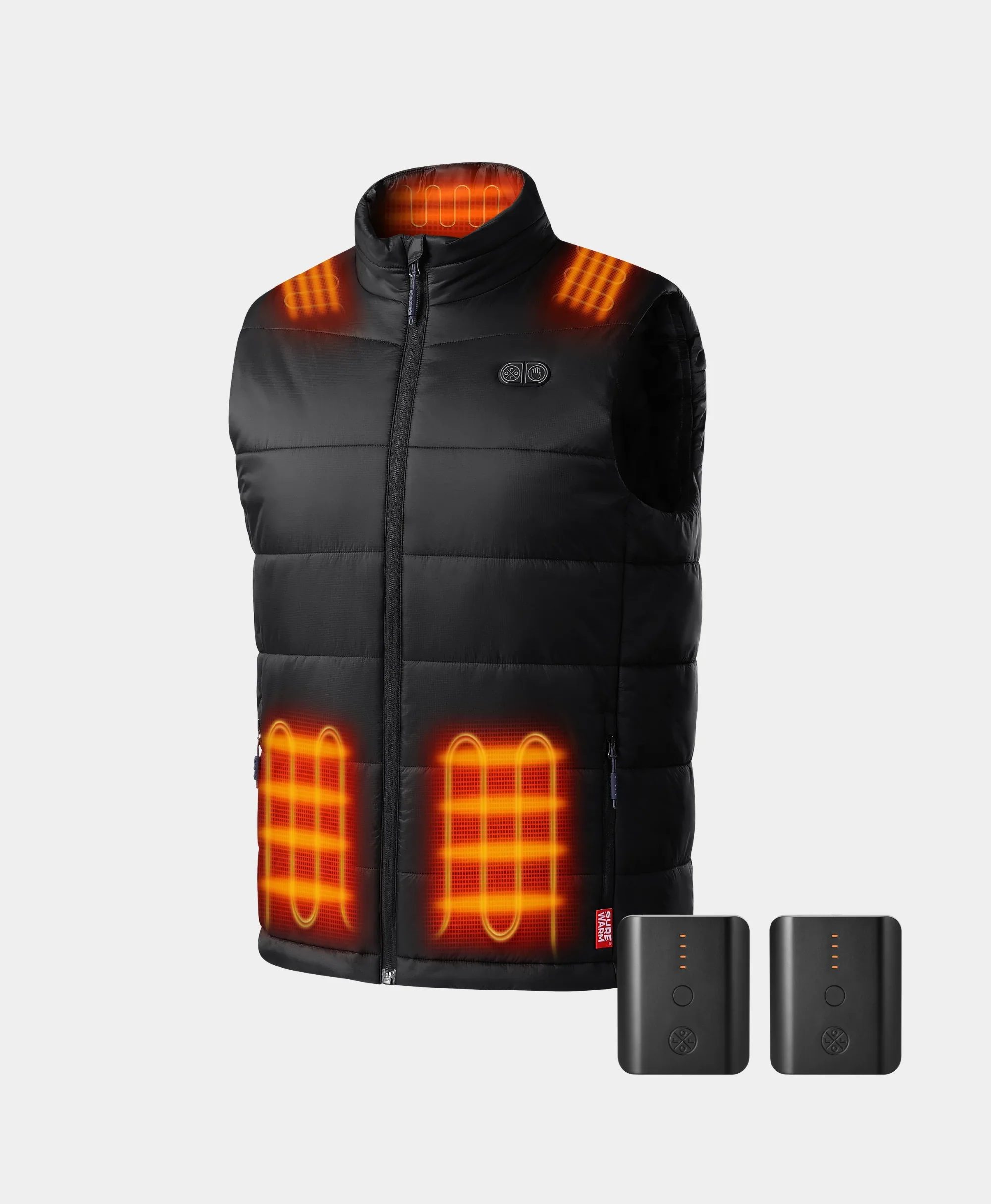 Bundle Deal - SureWarm® Men's 7-Zone Dual-Control Classic Pro Heated Vest & Extra PD 5K Battery