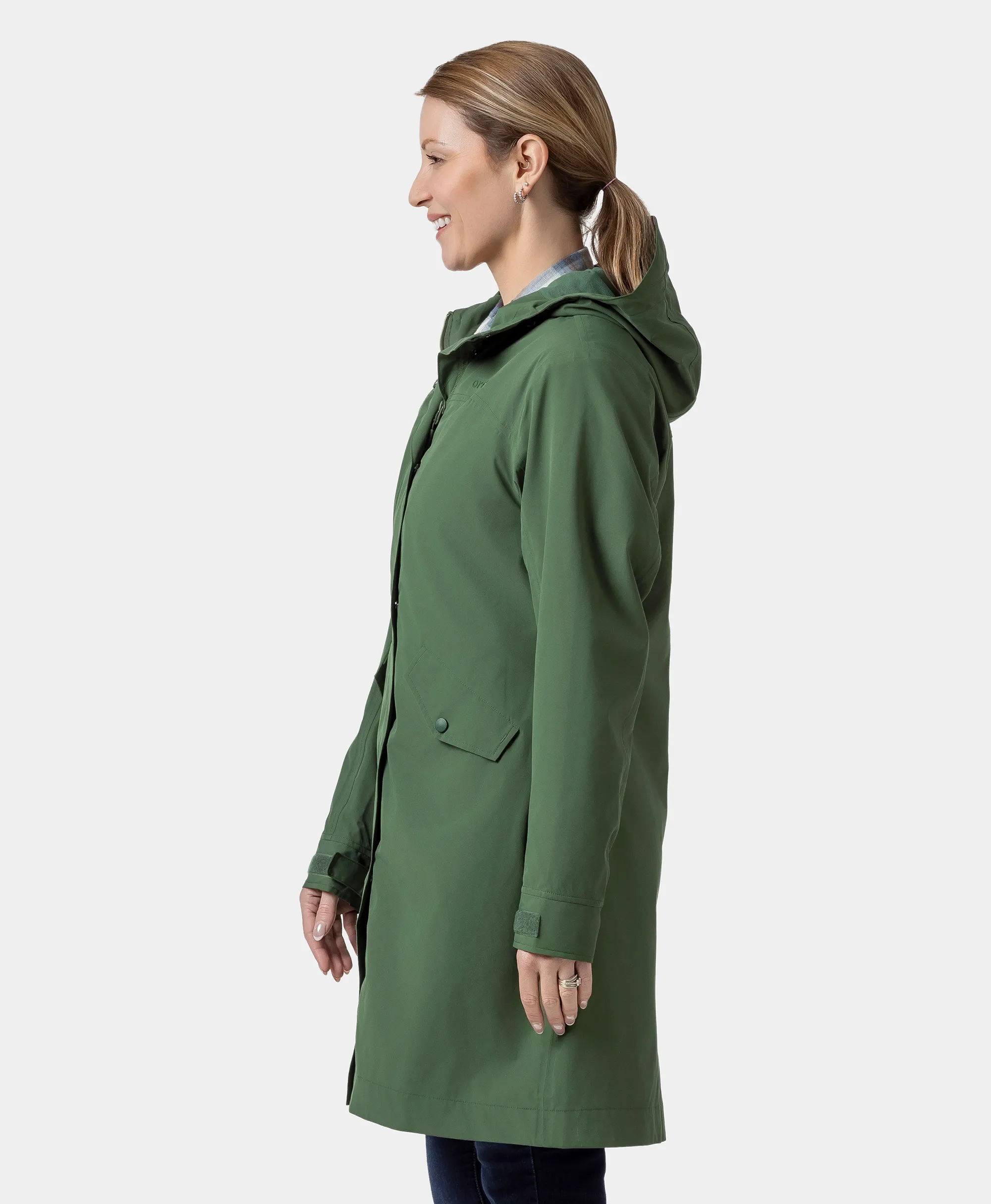Downtown Women's Heated Rain Trench (Apparel Only) - Image 3