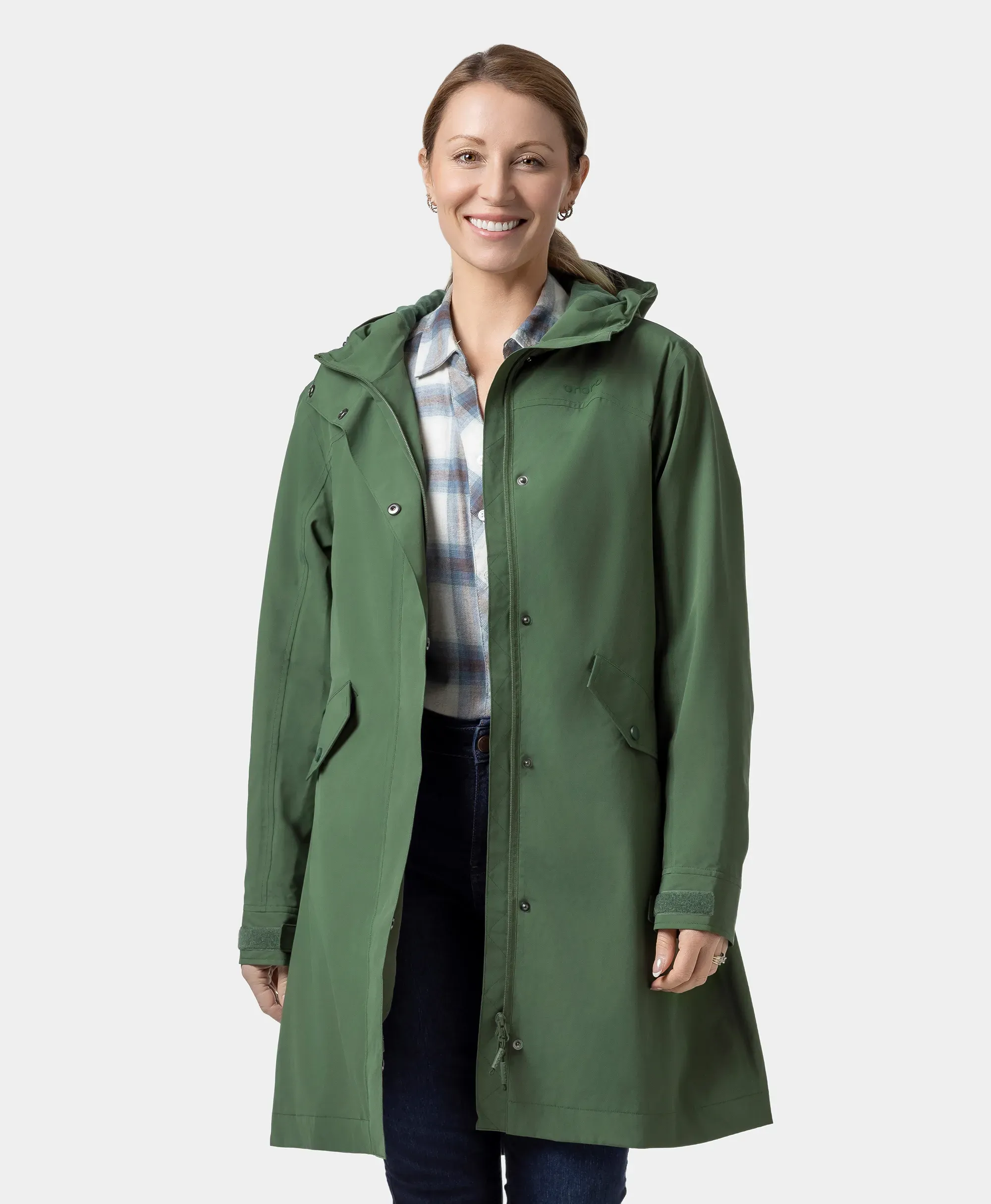Downtown Women's Heated Rain Trench (Apparel Only) - Image 4