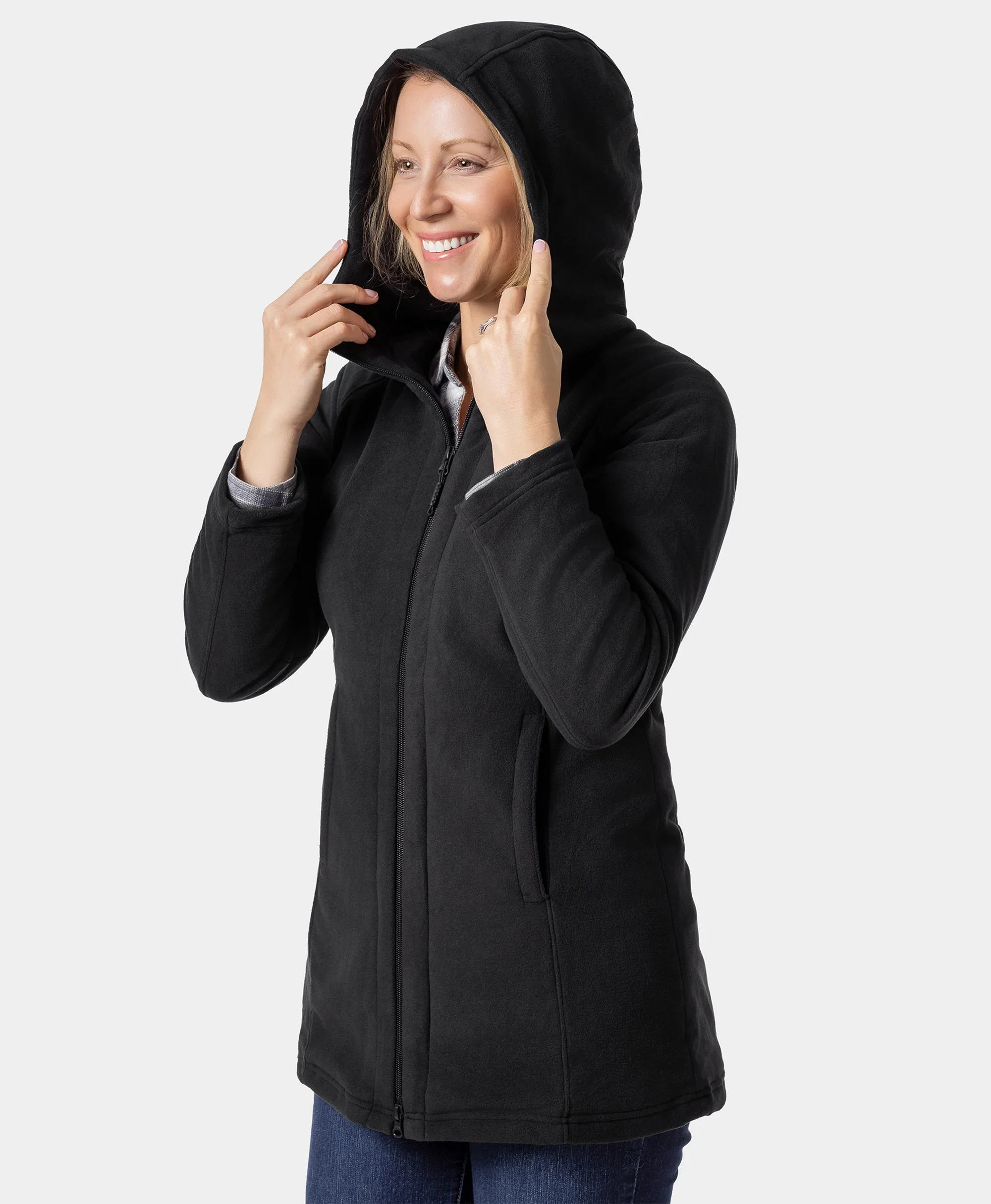 Felicity Women's Heated Fleece Hoodie Jacket - Image 17