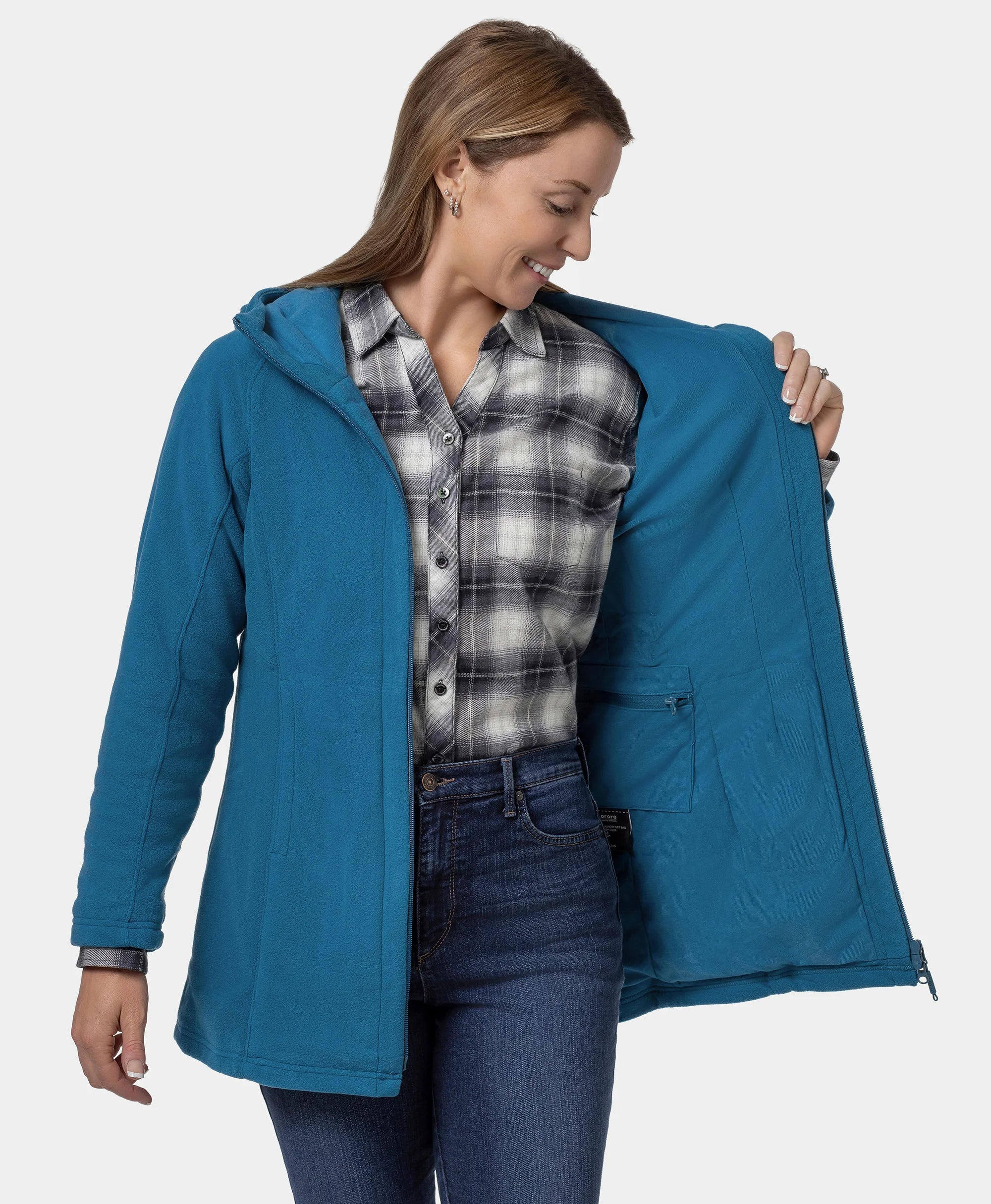 Felicity Women's Heated Fleece Hoodie Jacket - Image 3