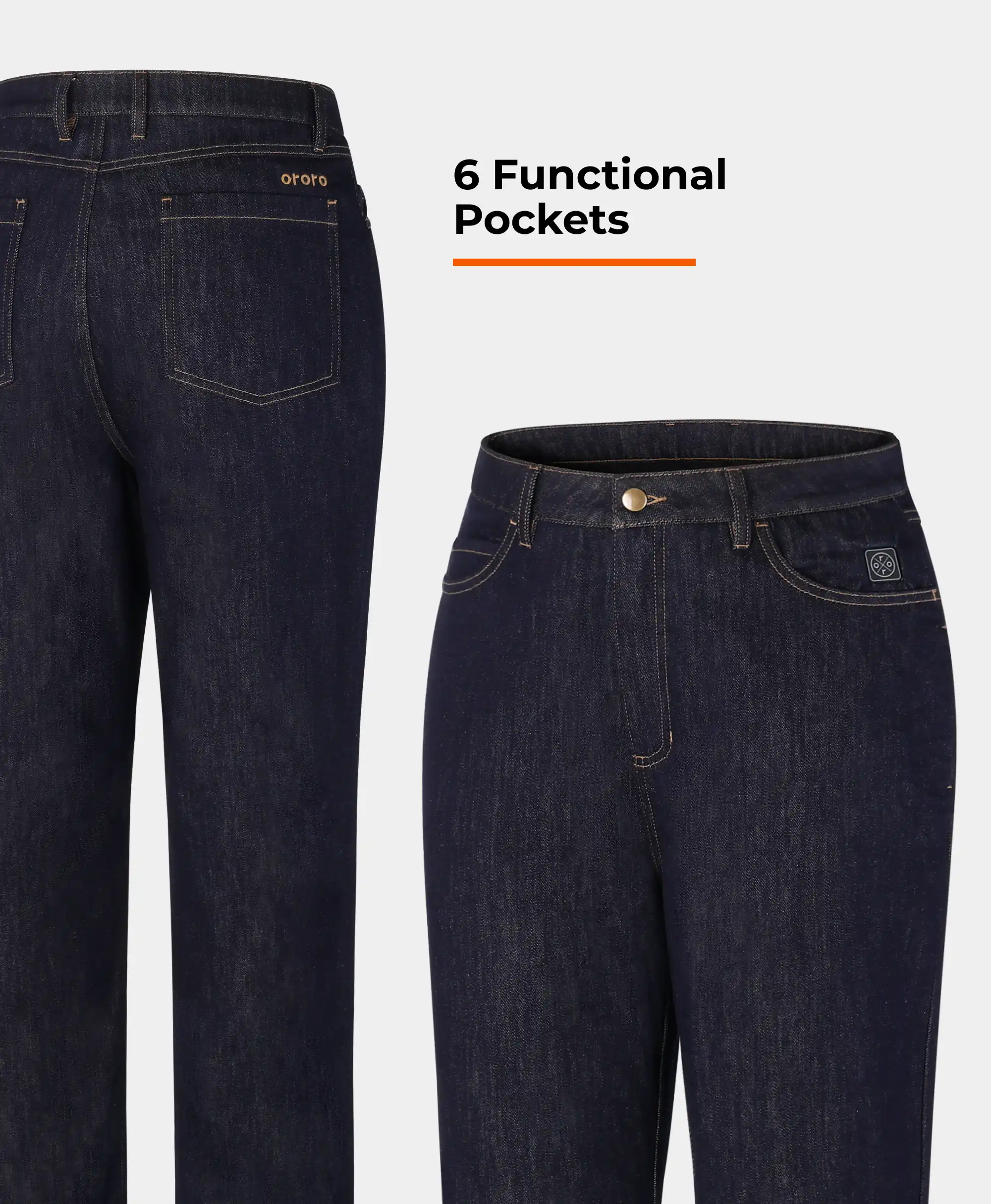 Heatenim Women’s Heated Denim Pants with Fleece Lining - Image 9