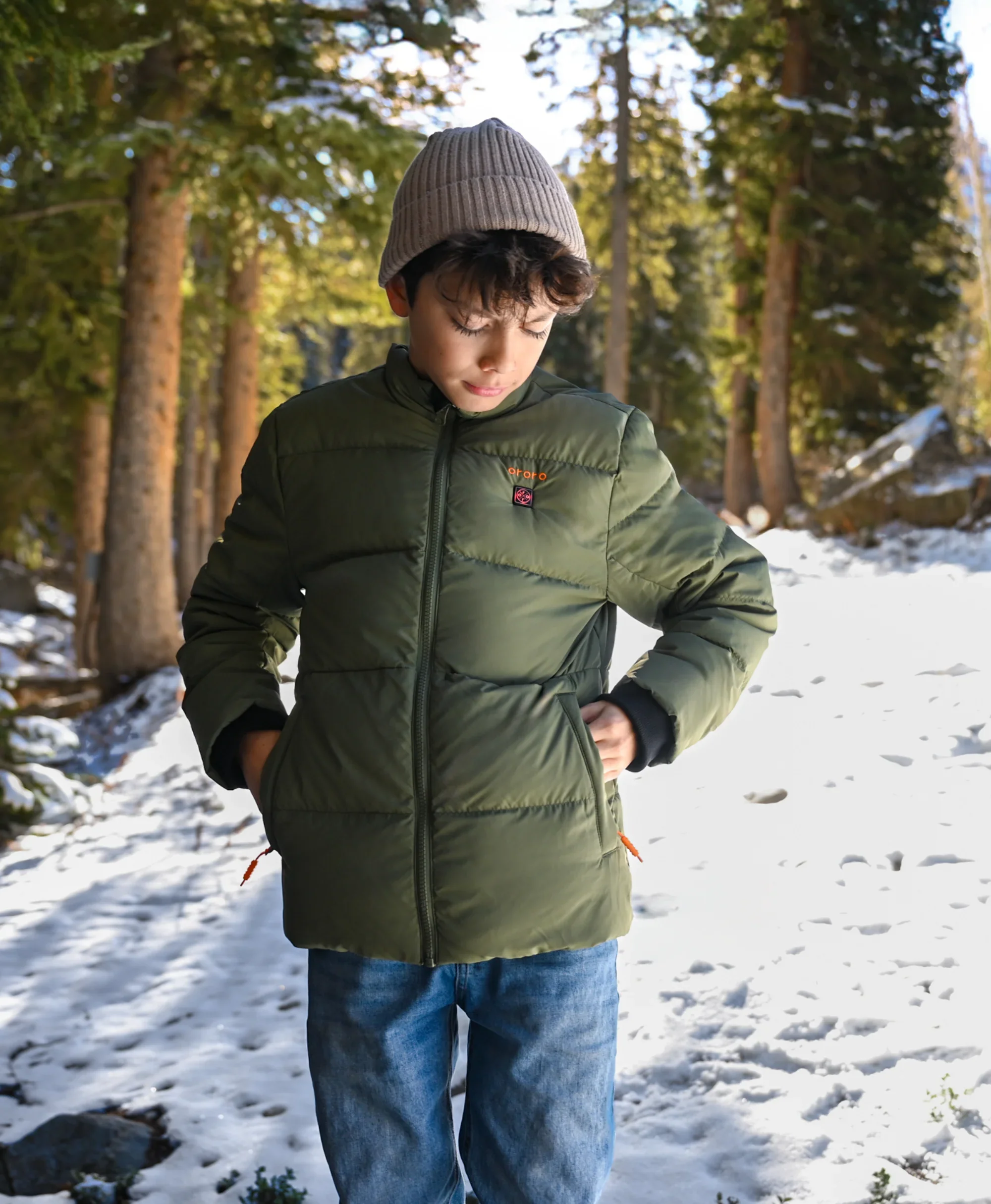 Kids' 4-Zone Heated Down Jacket - Image 4