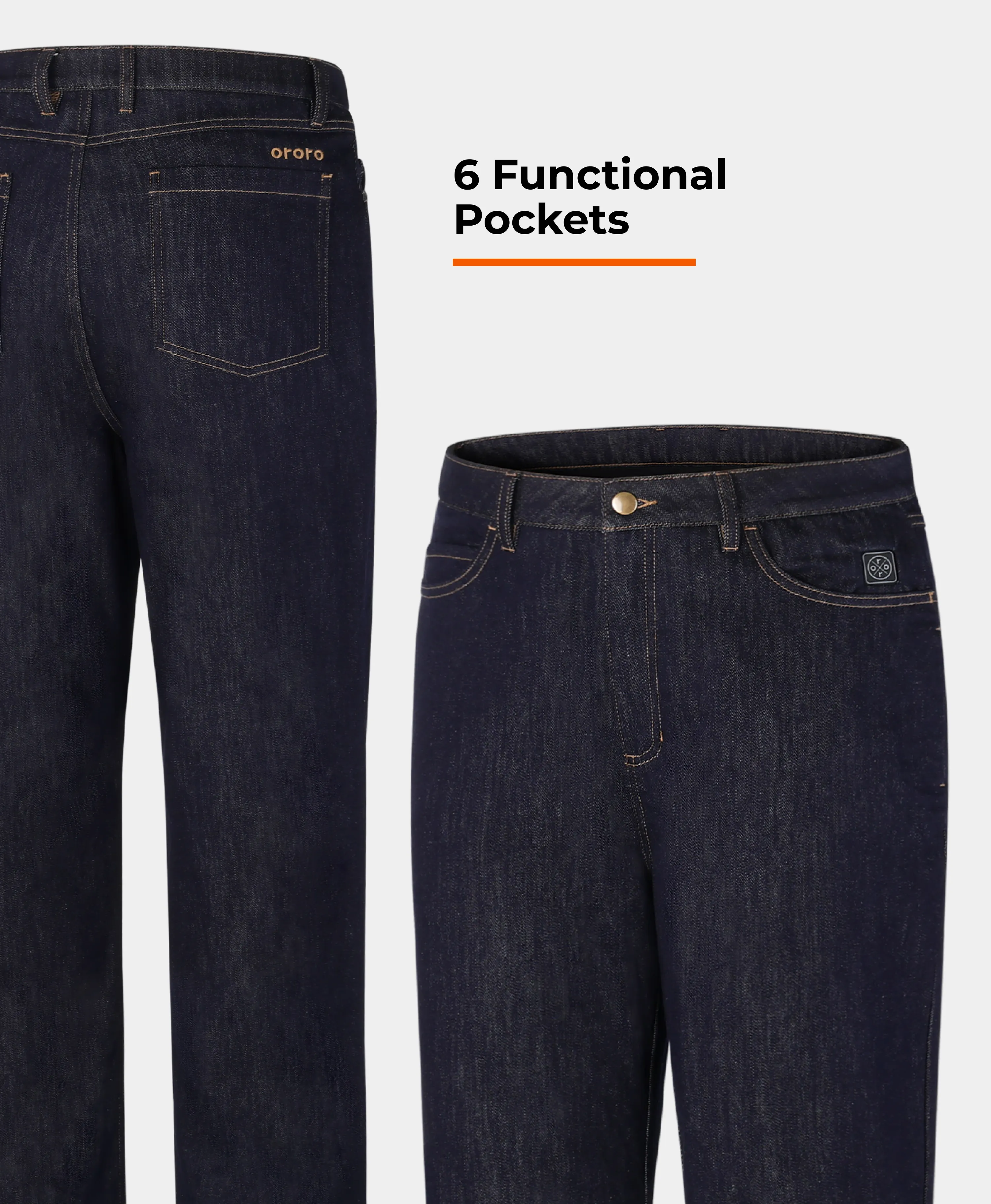 Men’s Heated Denim Pants with Fleece Lining (Apparel Only) - Image 5