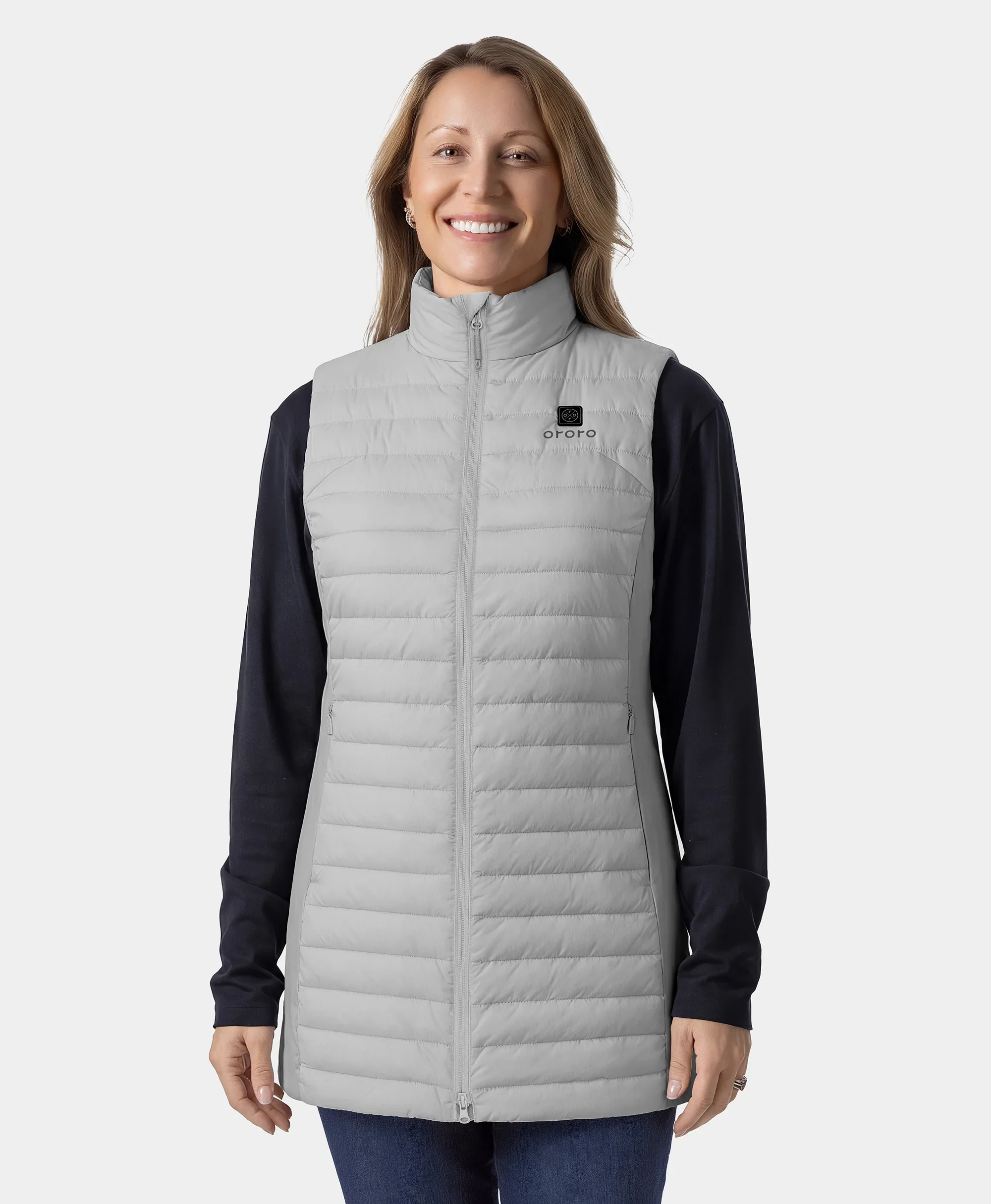 Cloudmere Women's 5-Zone Heated Long Down Vest - Image 9
