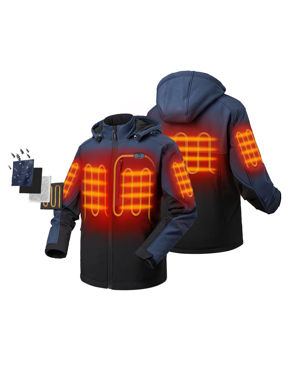 Men's Heated Dual Control Jacket with 5 Heating Zones (Chest Heating) (Apparel Only) - Image 33