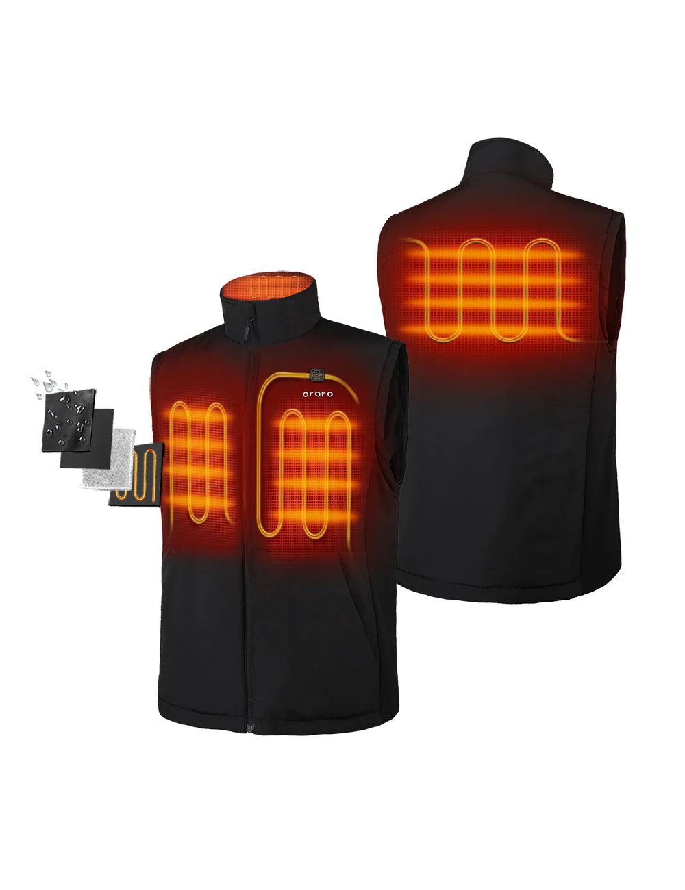 (Open-box) Men's Heated Golf Jacket with Zip-off Sleeves (Battery Set Not Included) - Image 2