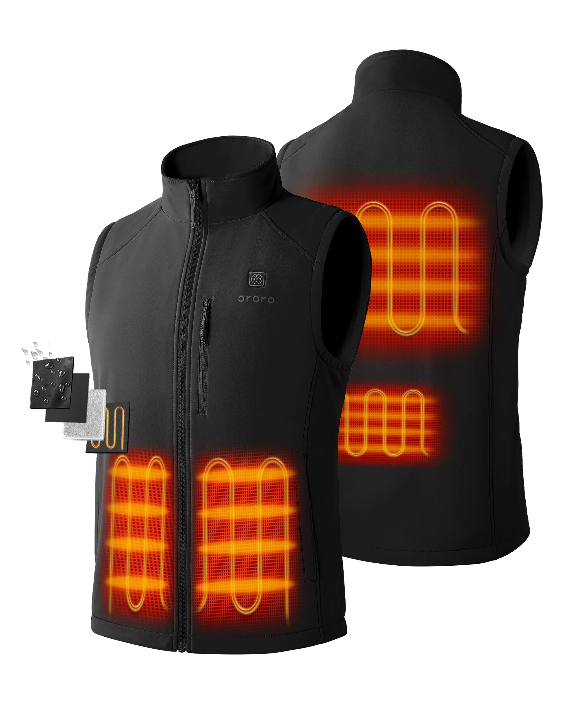 Men's Heated Softshell Vest - Lower Back Heating (Apparel Only) - Image 13