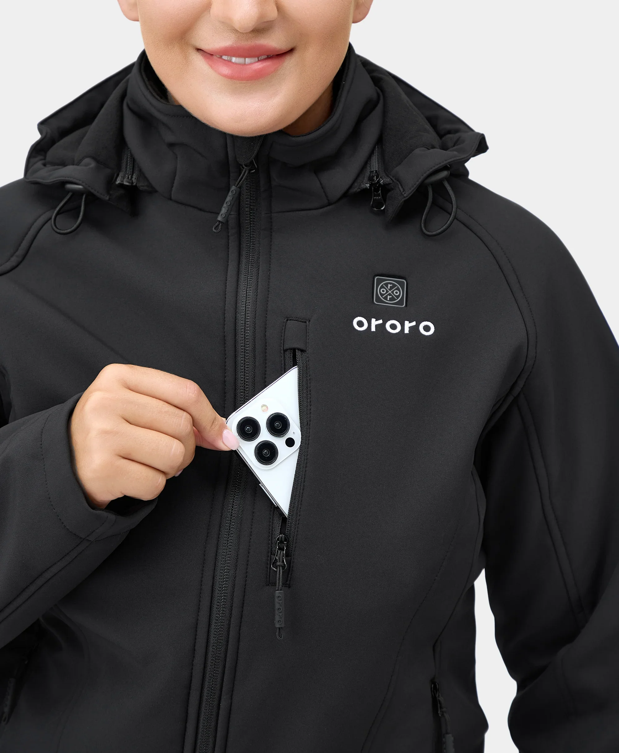 (Open-box) Paragon Women's Heated Jacket - Black (Battery Set Not Included) - Image 4