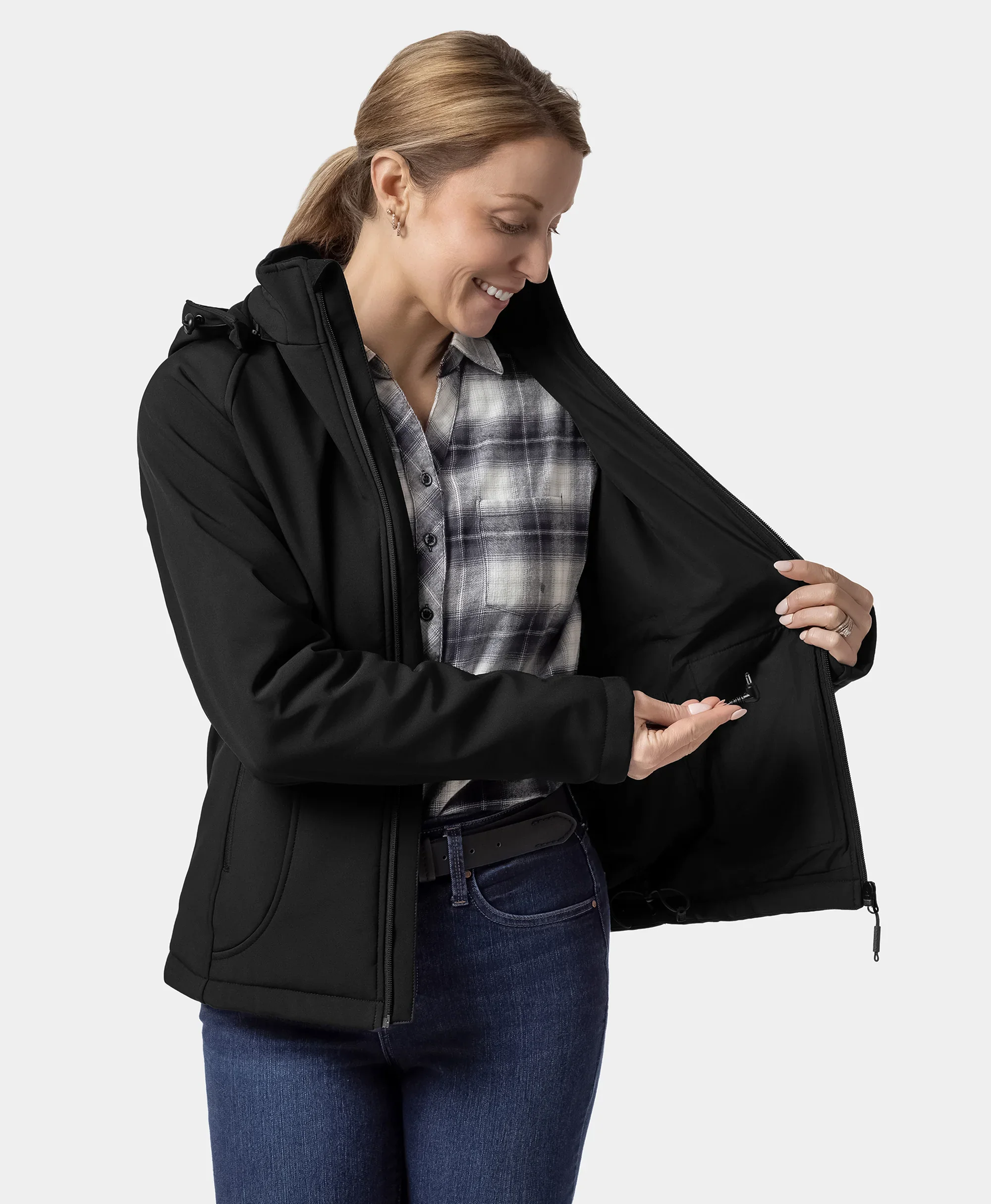 (Open-box) Paragon Women's Heated Jacket - Black (Battery Set Not Included) - Image 9