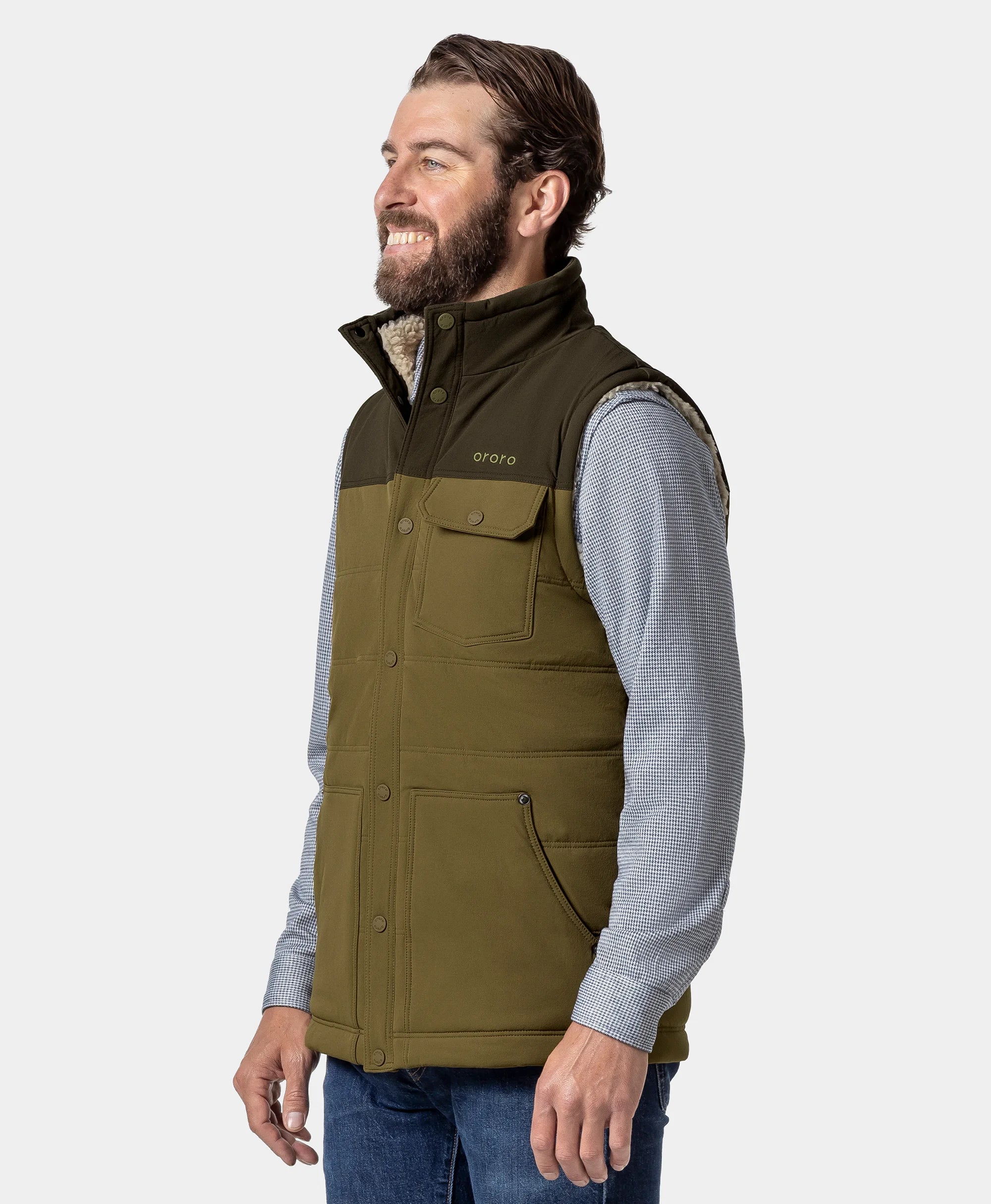 Sierra Men's Heated Sherpa Lined Vest (Final Sale) - Image 14