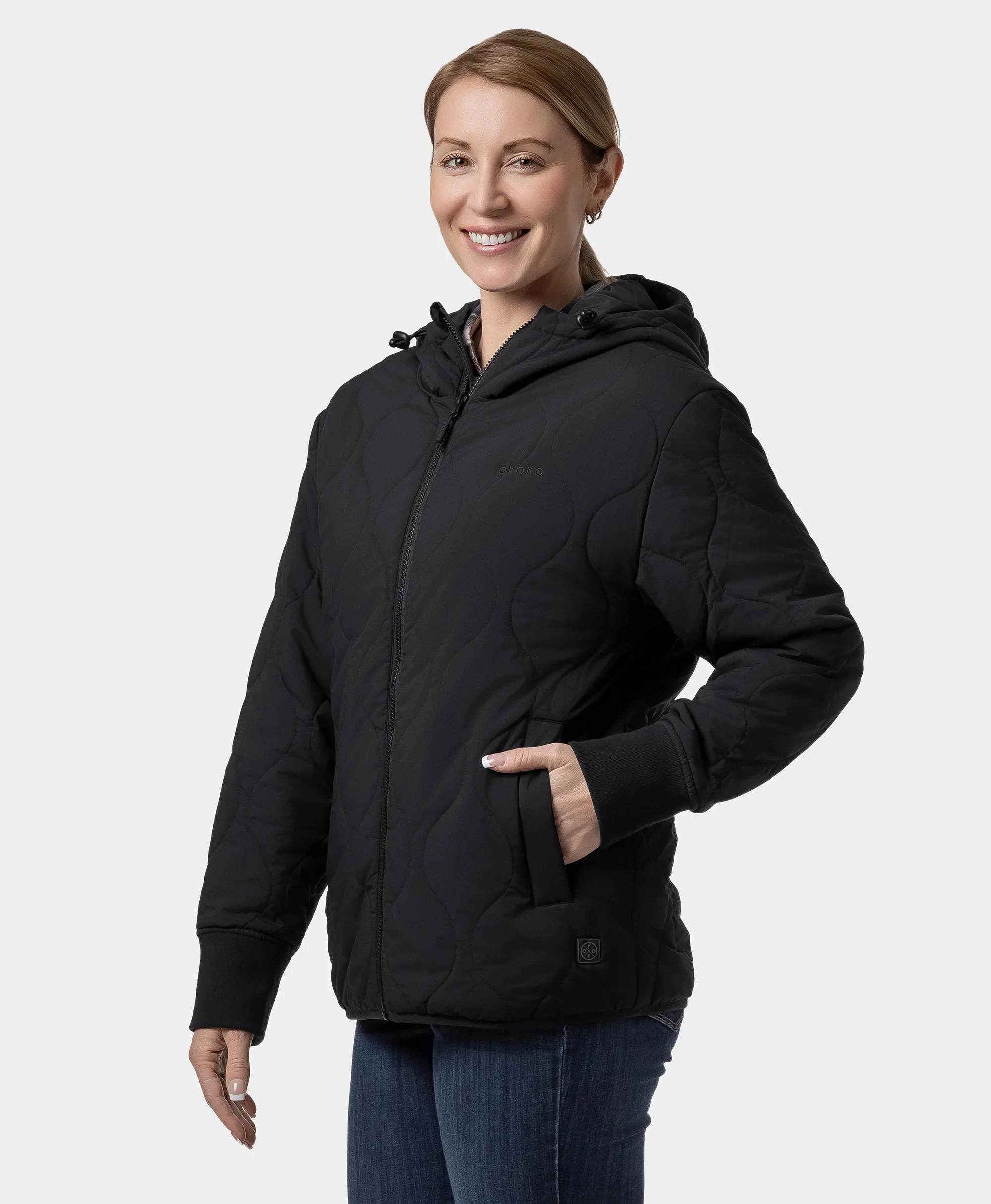 Stargazer Women's Heated Quilted Hoodie Jacket (Final Sale) - Image 4
