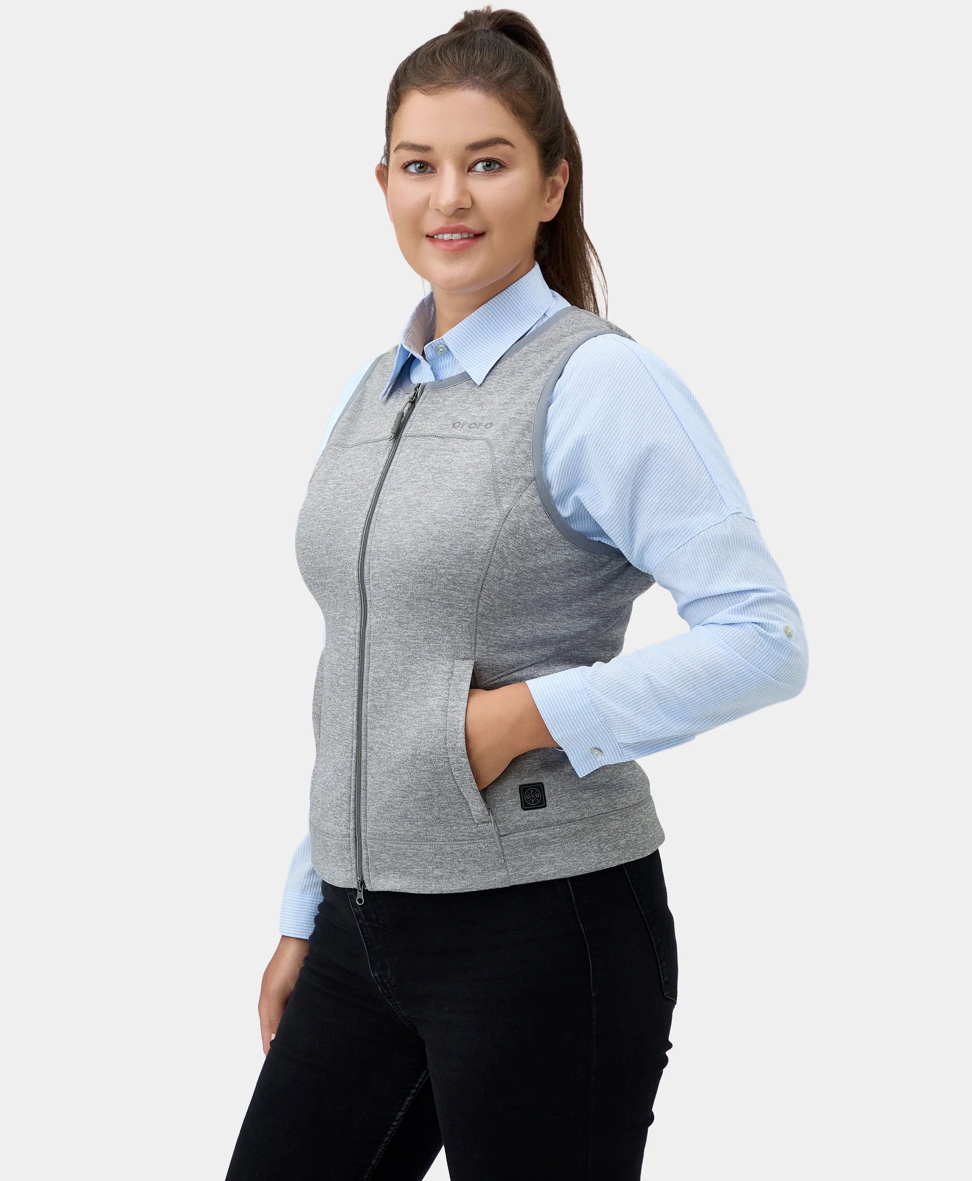 Suzanne Women's Heated Liner Vest - Gray (Final Sale) - Image 7