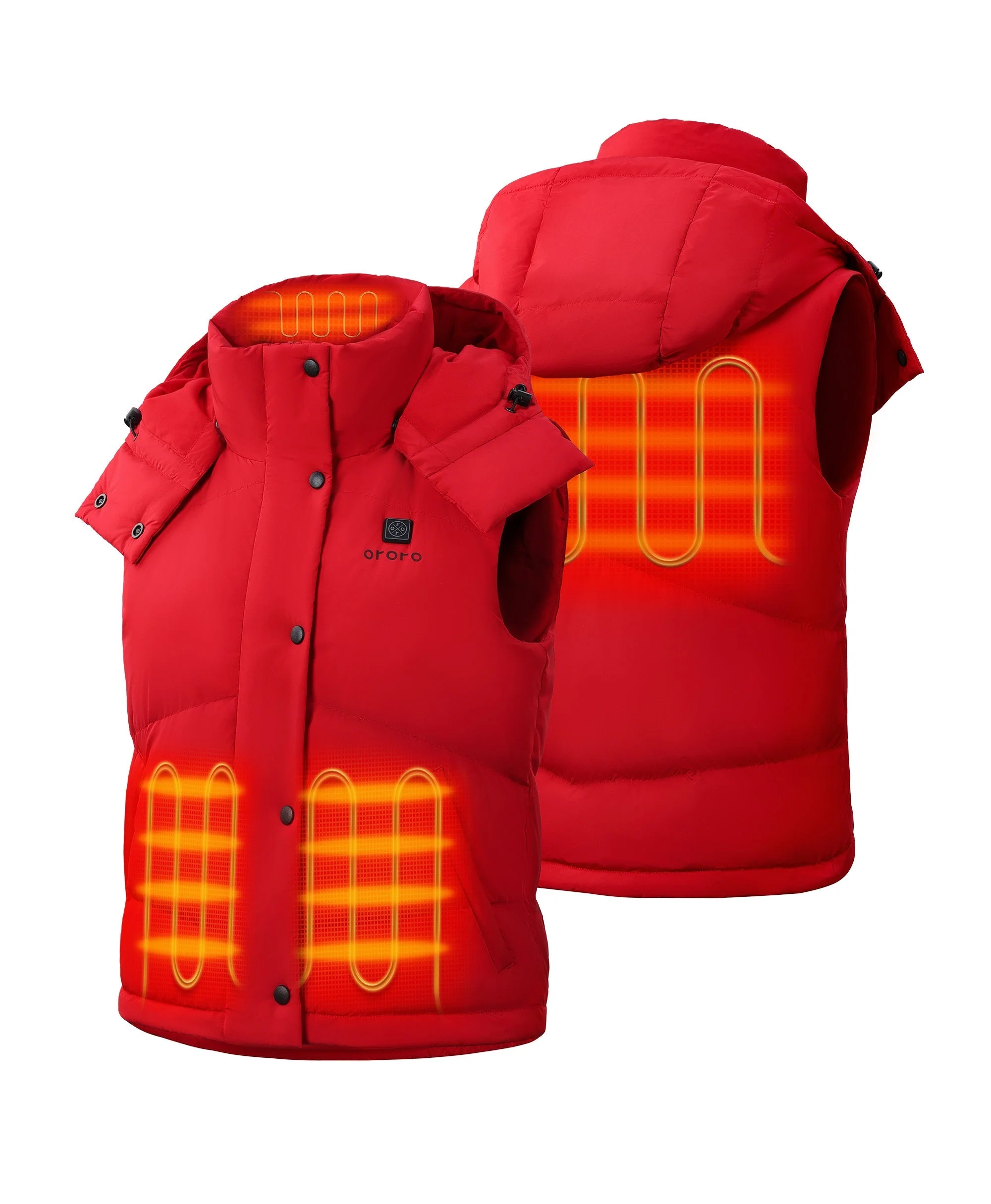 (Open-Box) Women's Heated Cropped Puffer Down Vest (Battery Set Not Included) - Image 11