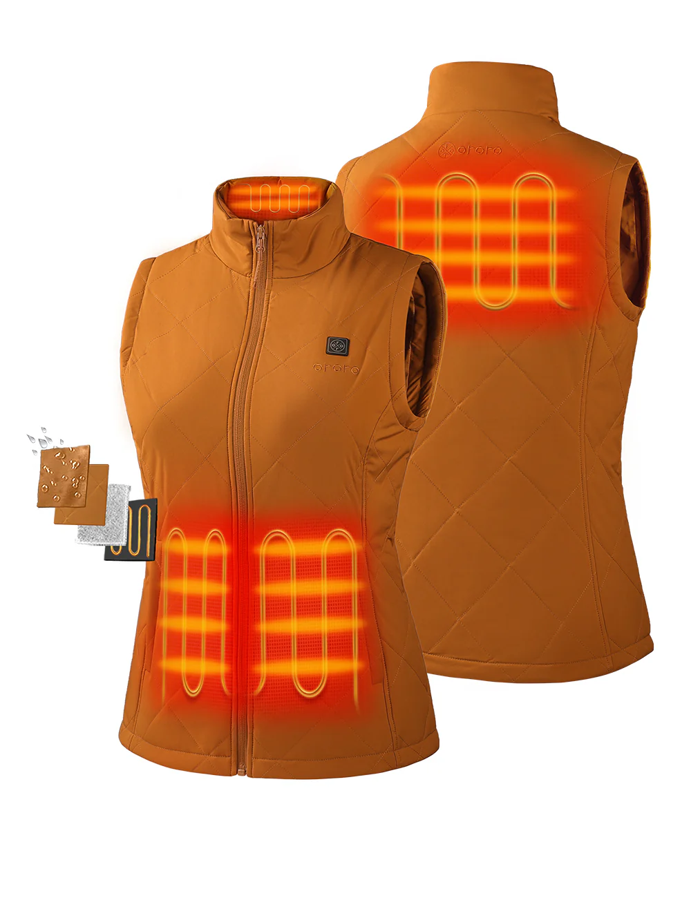 (Open-box) Women's Heated Quilted Vest (Battery Set Not Included) - Image 54