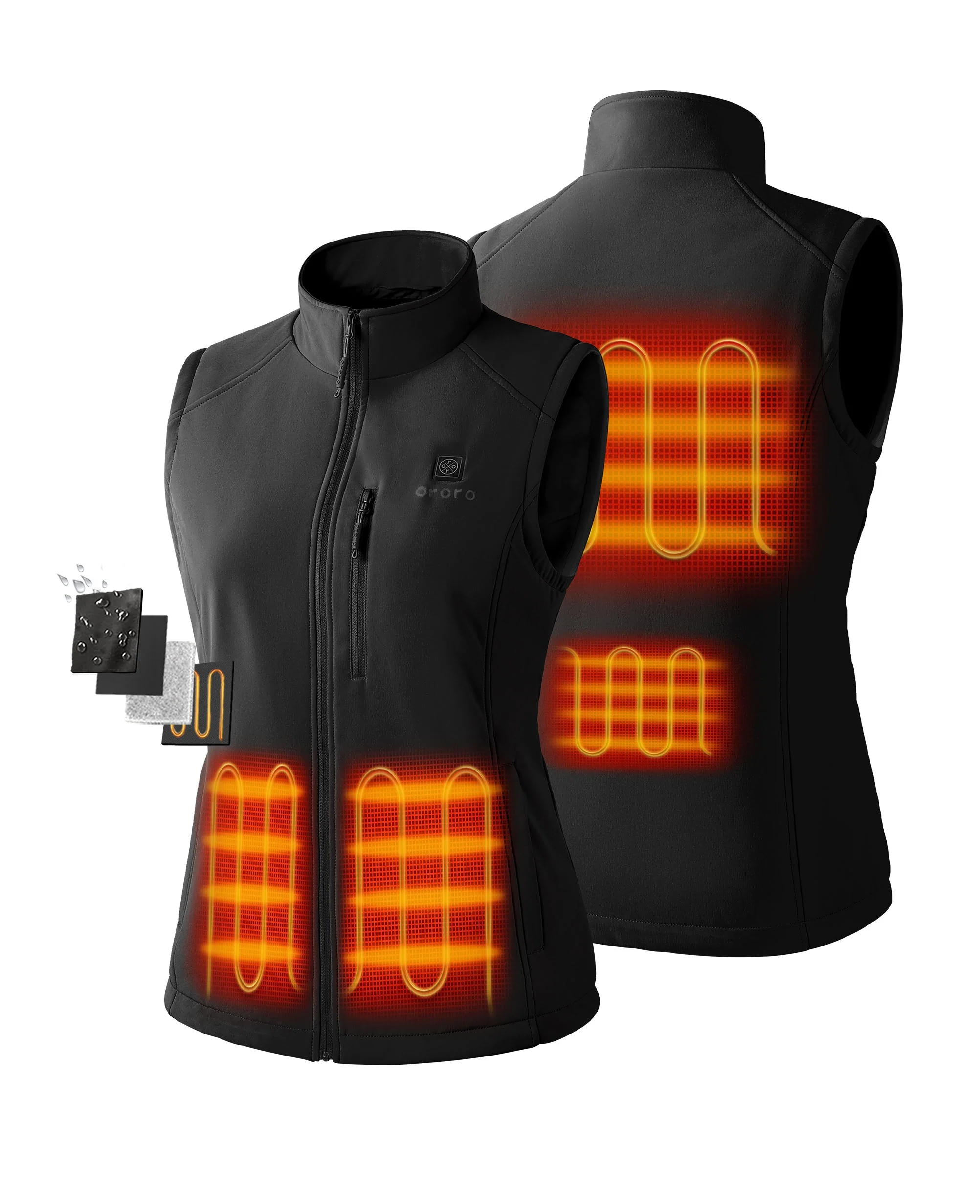 Women's Heated Softshell Vest - Lower Back Heating (Apparel Only) - Image 2