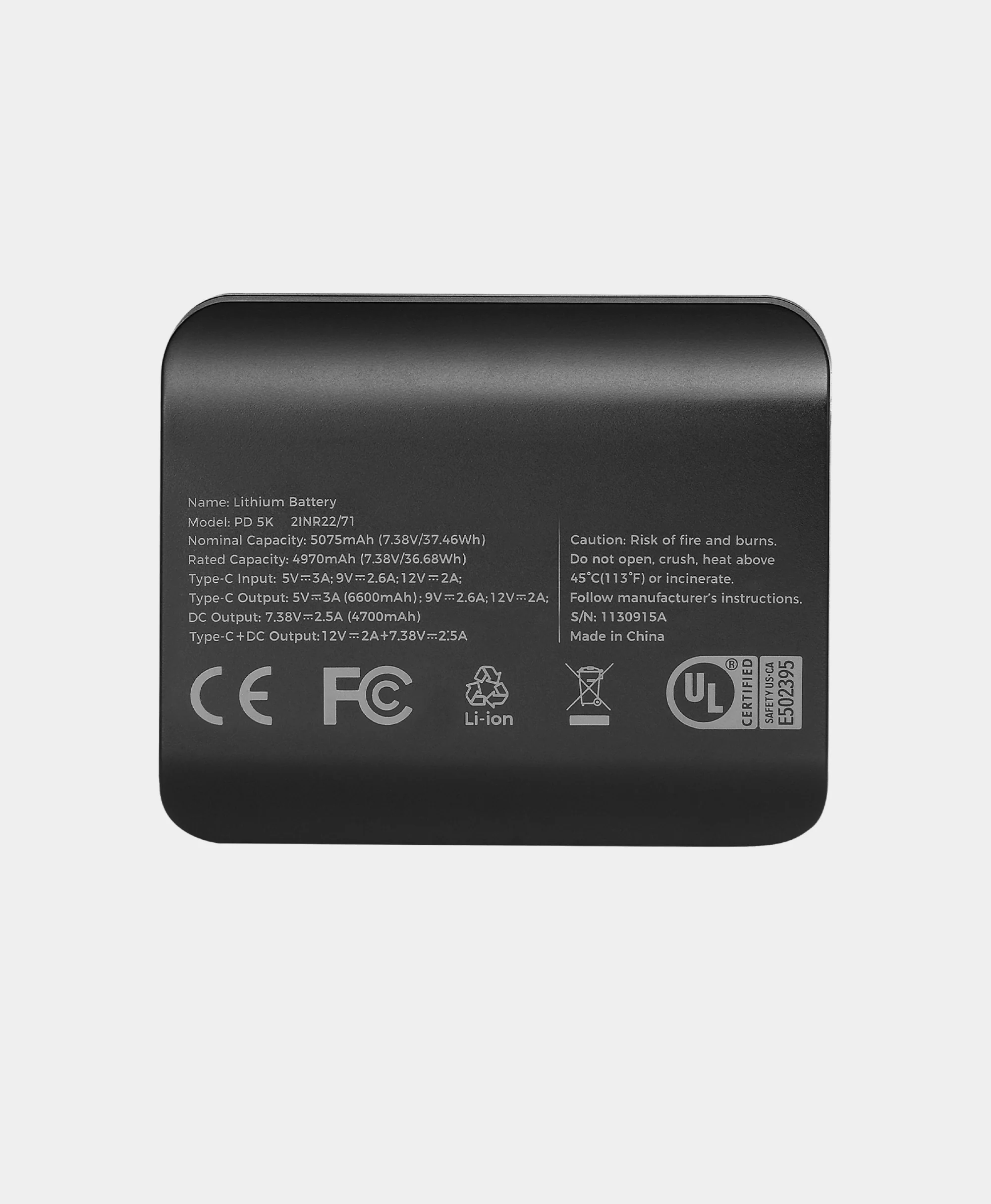 PD 5K Rechargeable Battery (USB-C, 24W Power Delivery) - Image 6