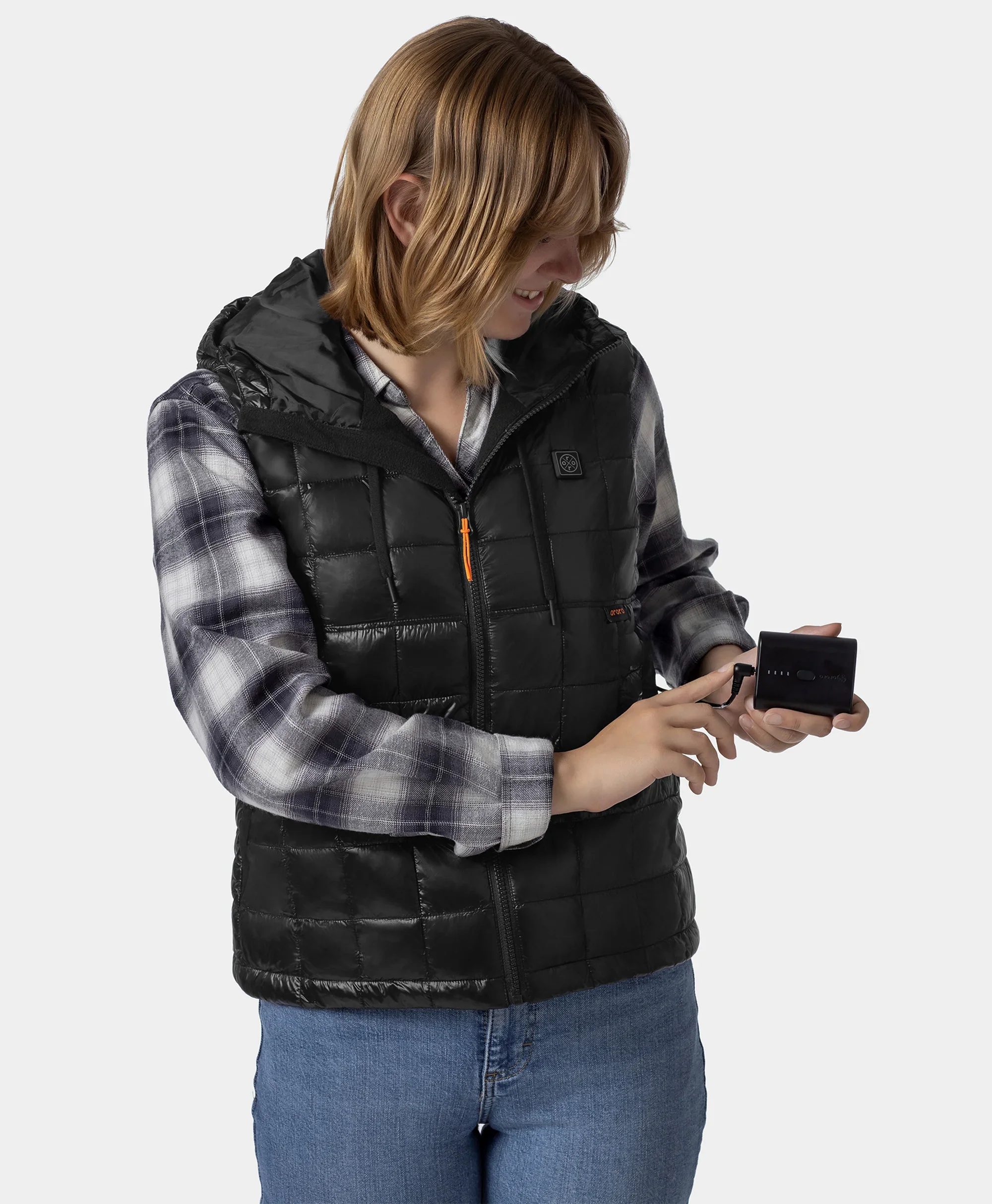 PuffLyte™ Women's Junior 4-Zone Hooded Heated Vest - Image 7