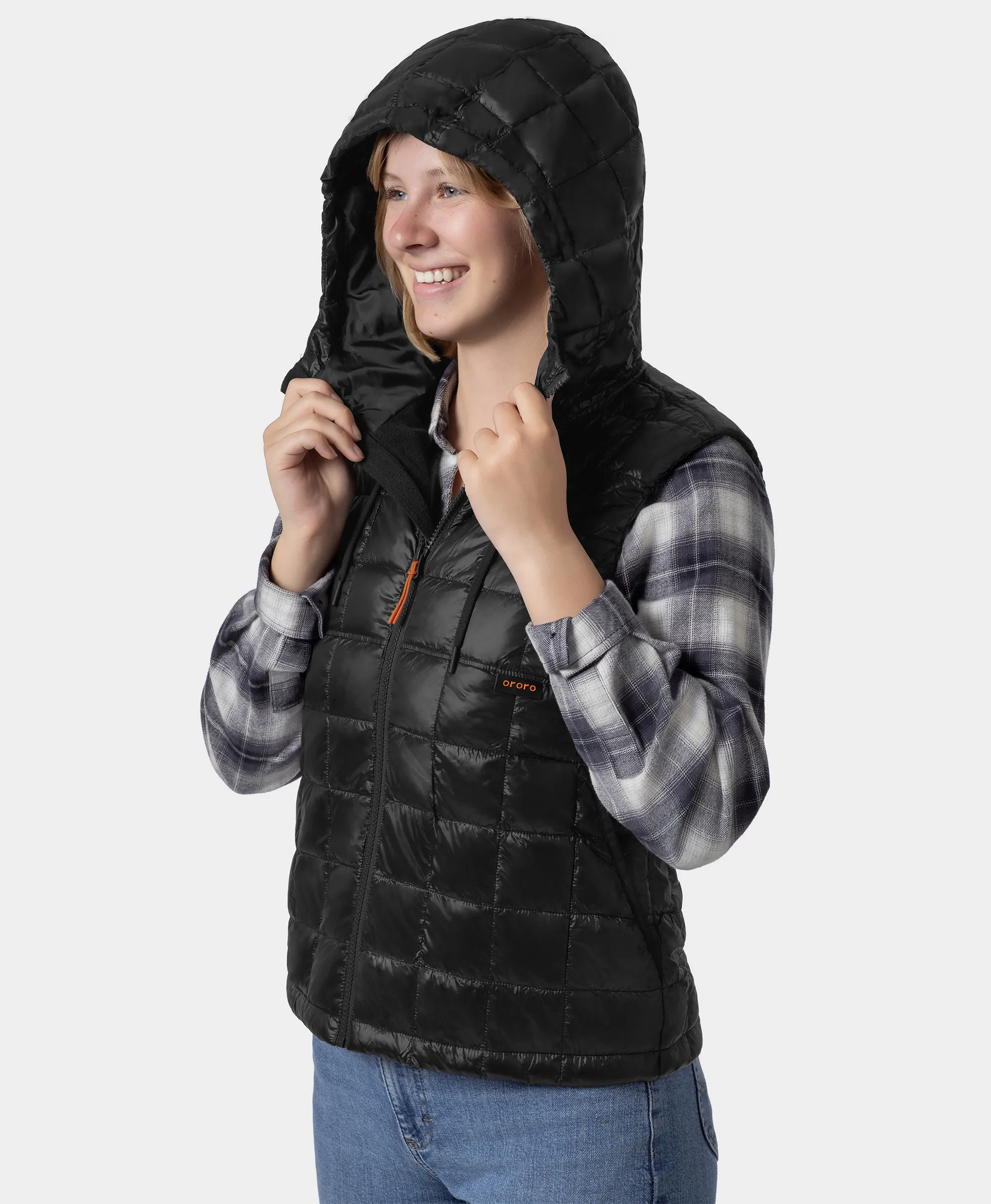 PuffLyte™ Women's Junior 4-Zone Hooded Heated Vest - Image 3