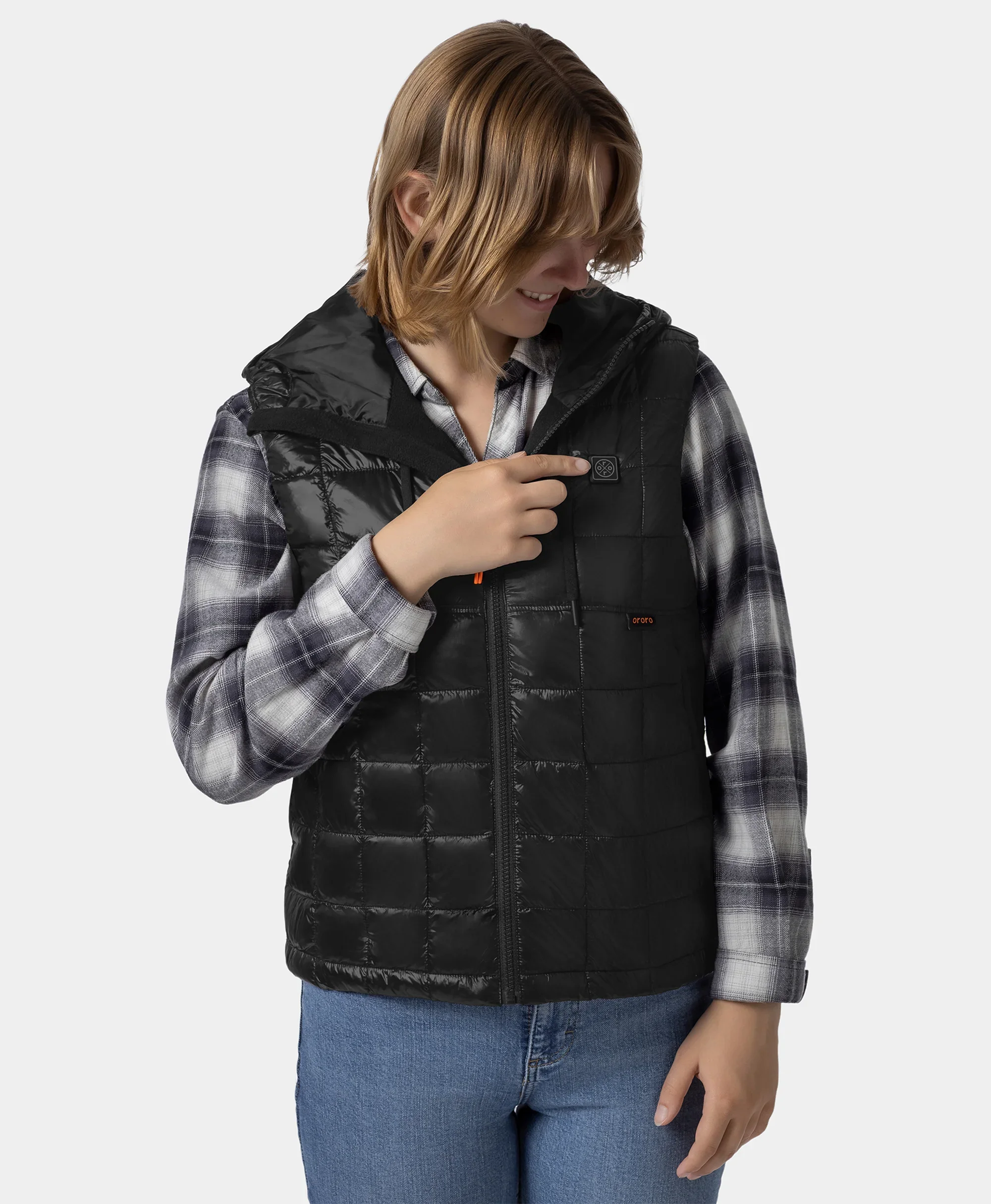 PuffLyte™ Women's Junior 4-Zone Hooded Heated Vest - Image 4