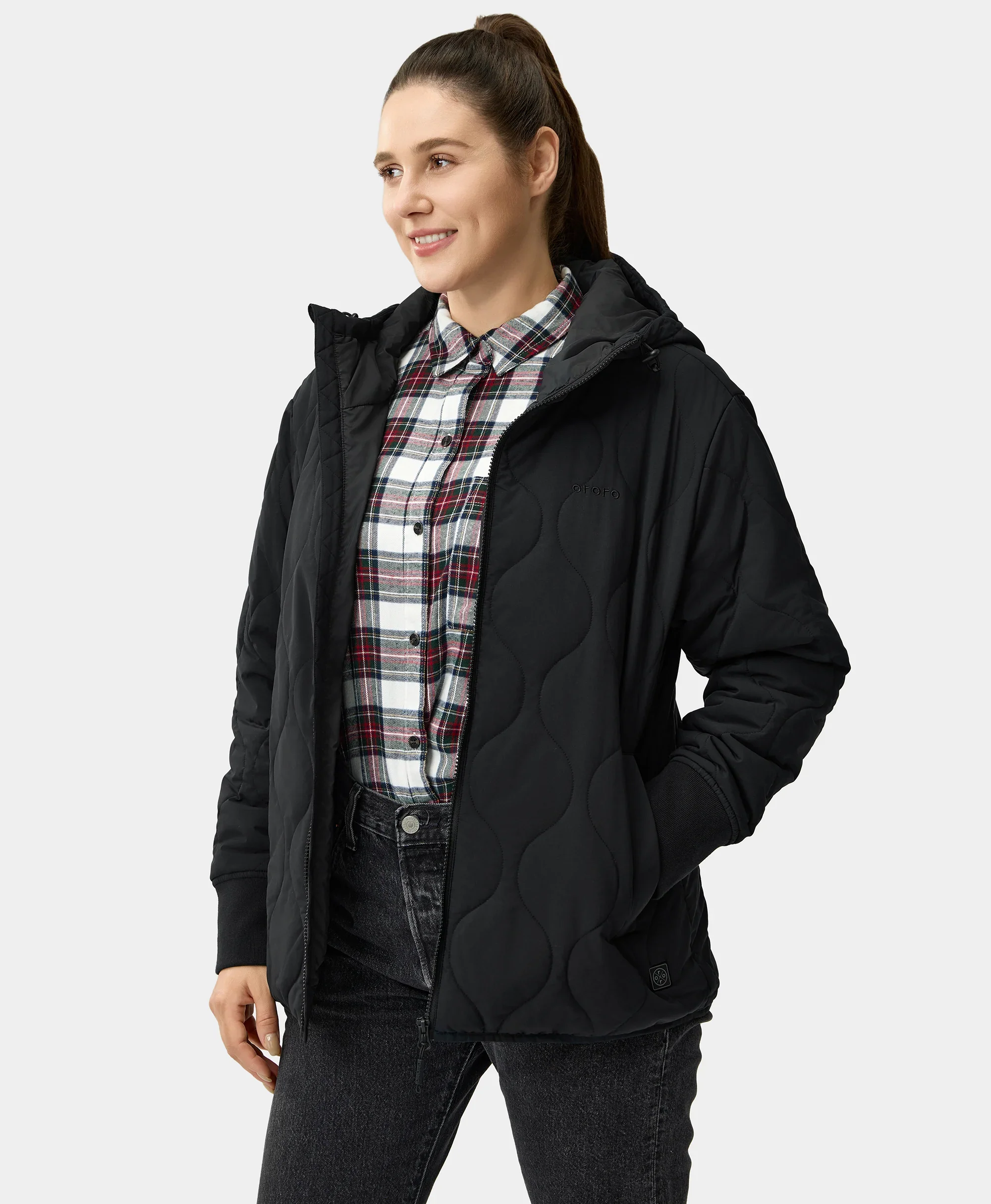 Stargazer Women's Heated Quilted Hoodie Jacket (Final Sale) - Image 10
