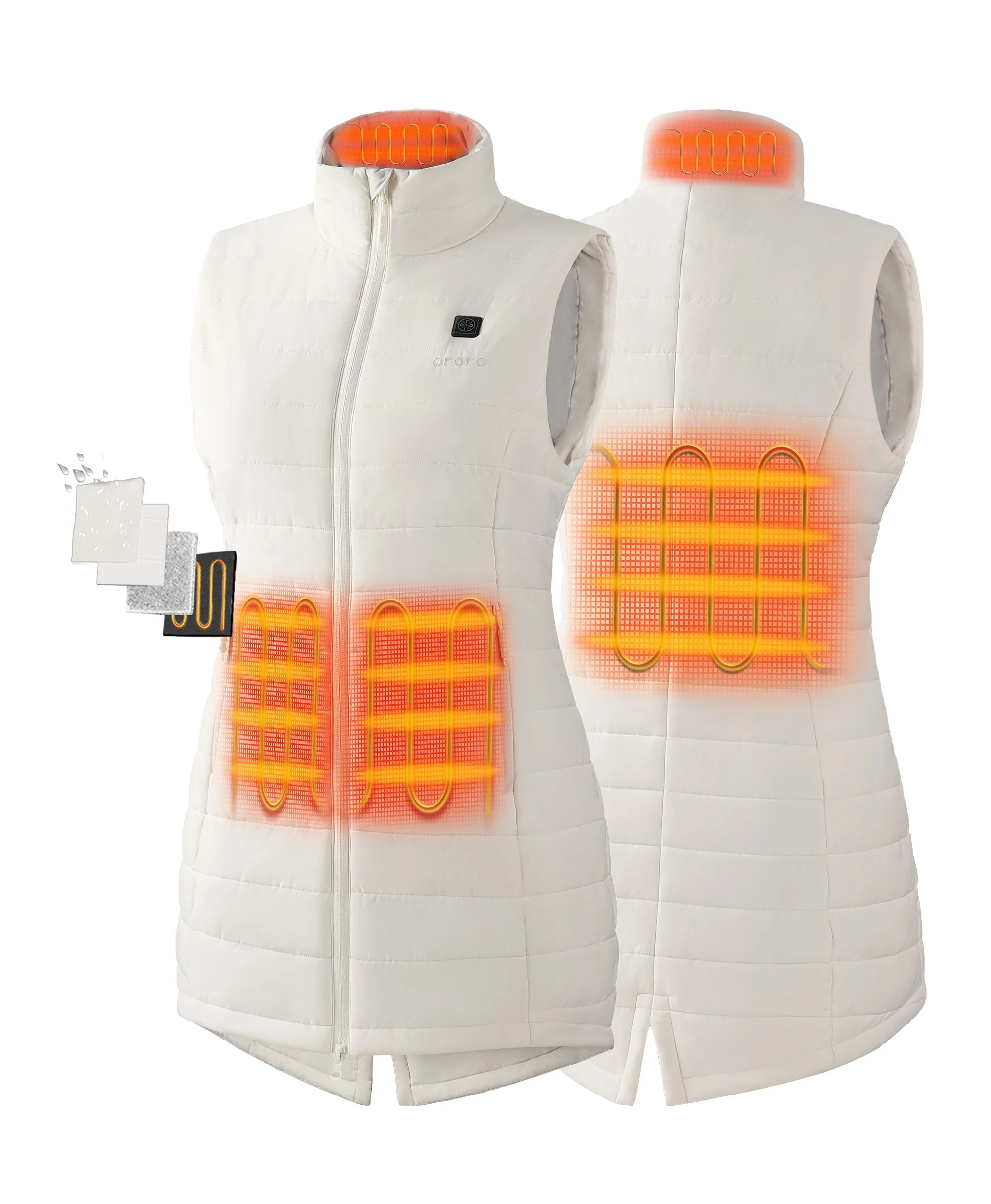 Tribeca Women's Heated Long Puffer Vest (Apparel Only) - Image 14