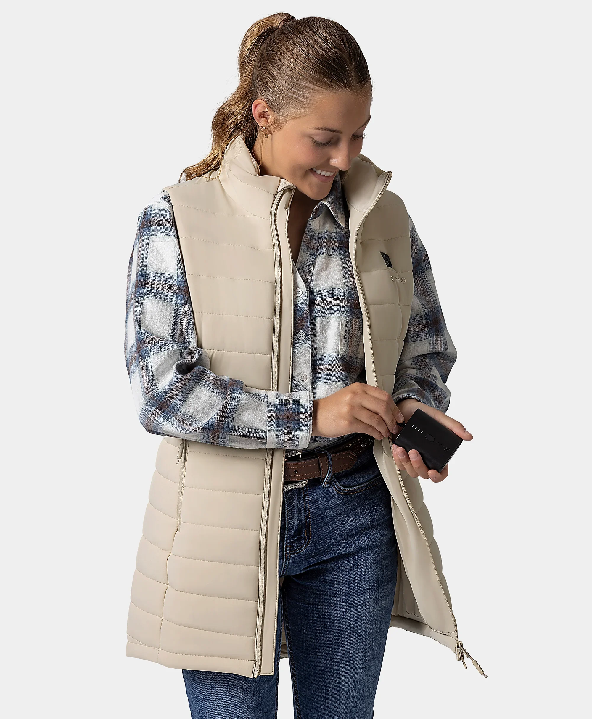 Tribeca Women's Heated Long Puffer Vest (Apparel Only) - Image 49
