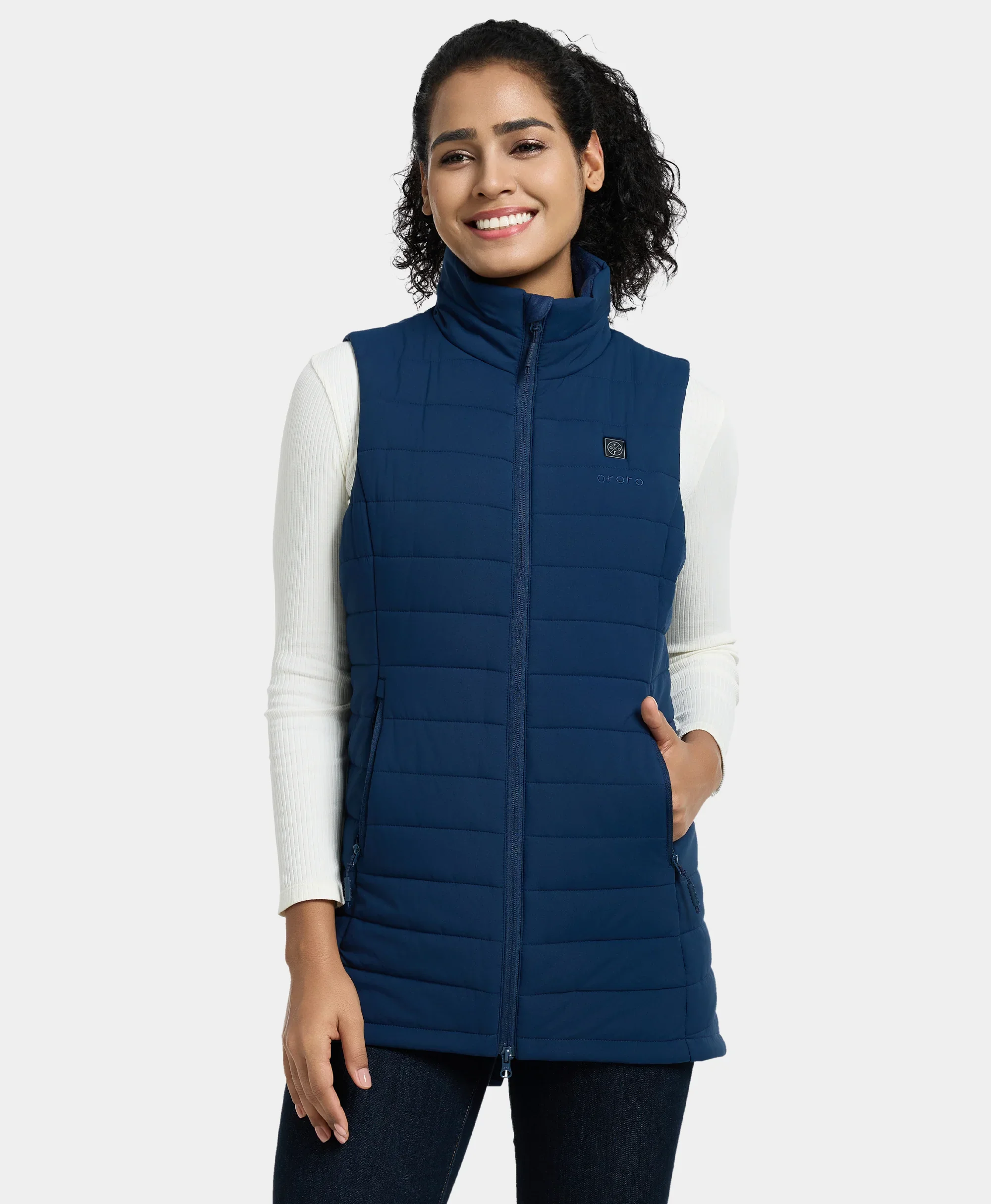 Tribeca Women's Heated Long Puffer Vest - Image 3