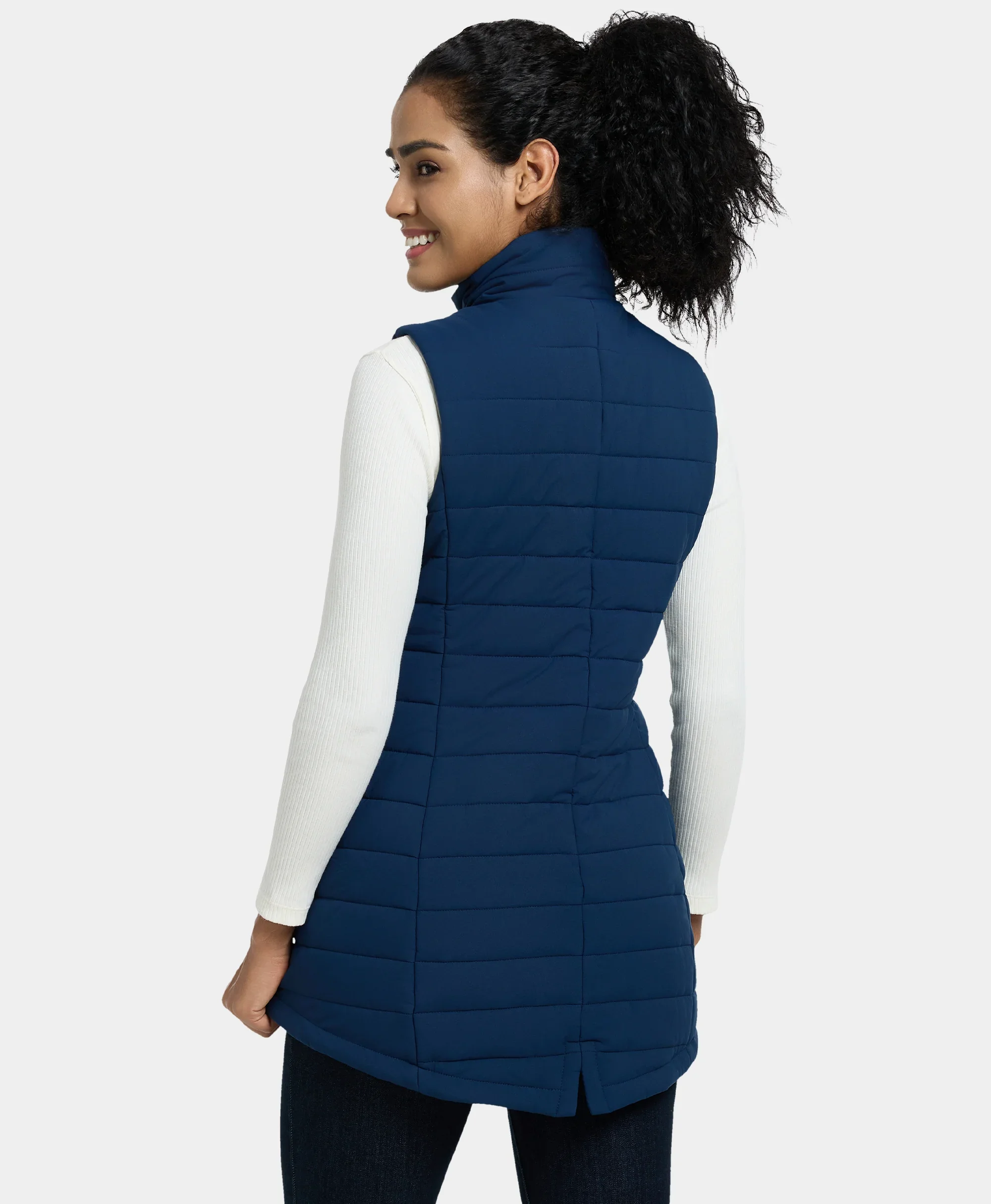 Tribeca Women's Heated Long Puffer Vest - Image 4