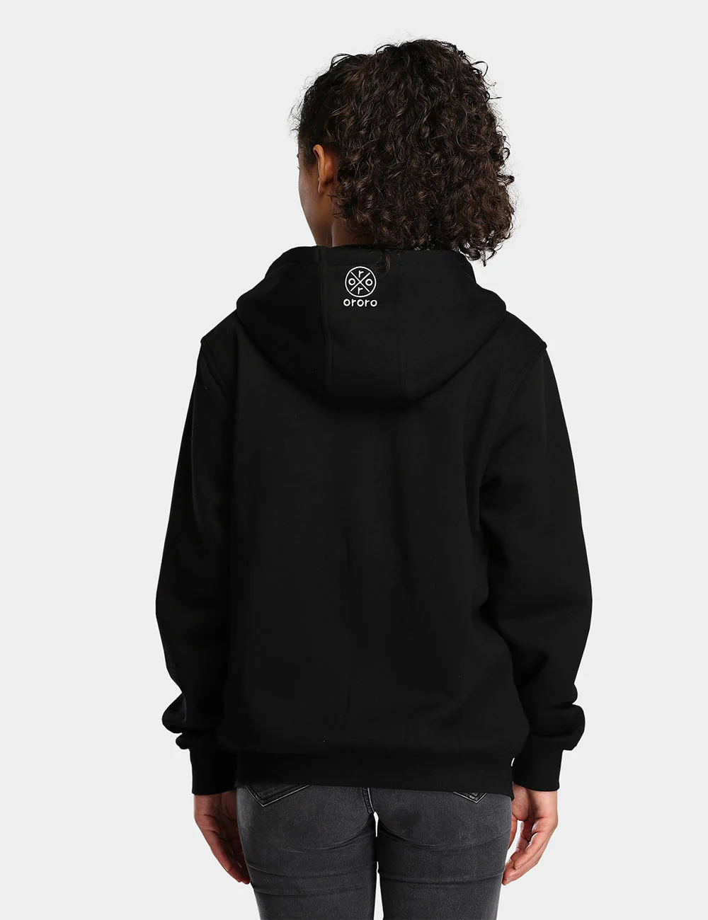 Unisex Heated Fleece Hoodie - Flecking Gray/Black (Apparel Only) - Image 13