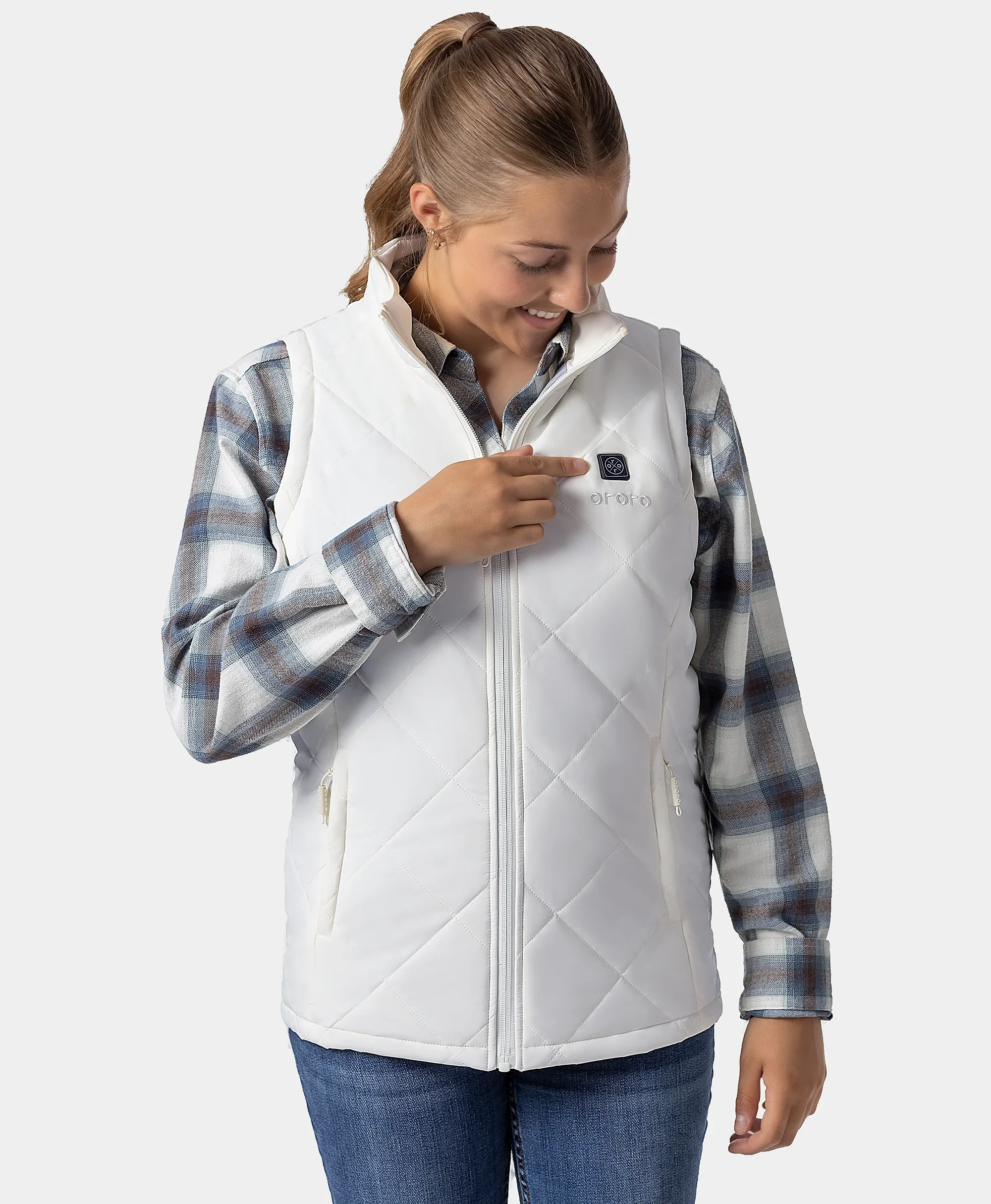 Women’s Junior 4-Zone Heated Quilted Vest (Apparel Only) - Image 8