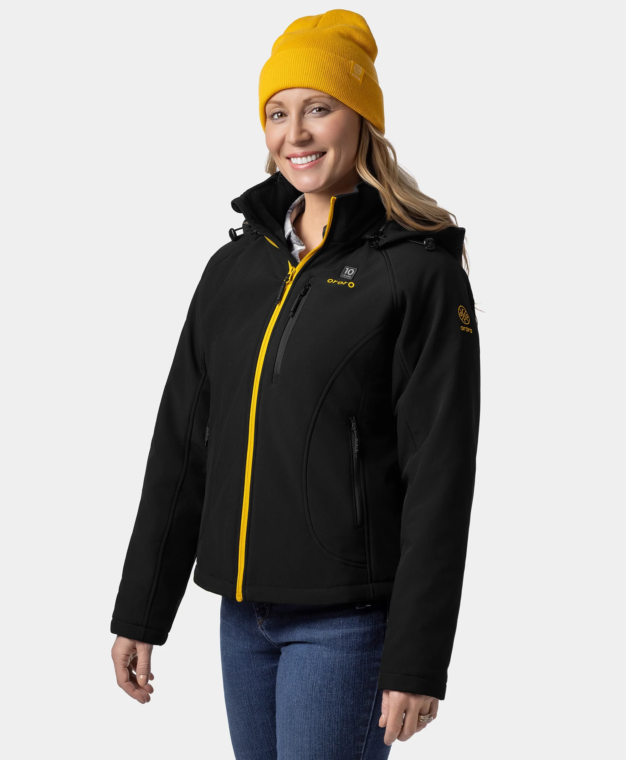 Women's 4-Zone Classic Heated Jacket (10-Year Anniversary Limited Edition) - Black & Gold - Image 3