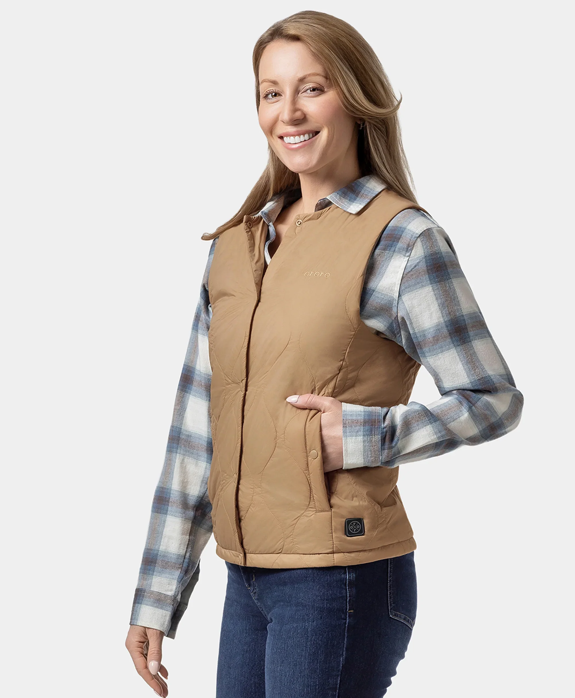 Celeste Women's 4-Zone Lightweight Heated Quilted Liner Vest - Image 3
