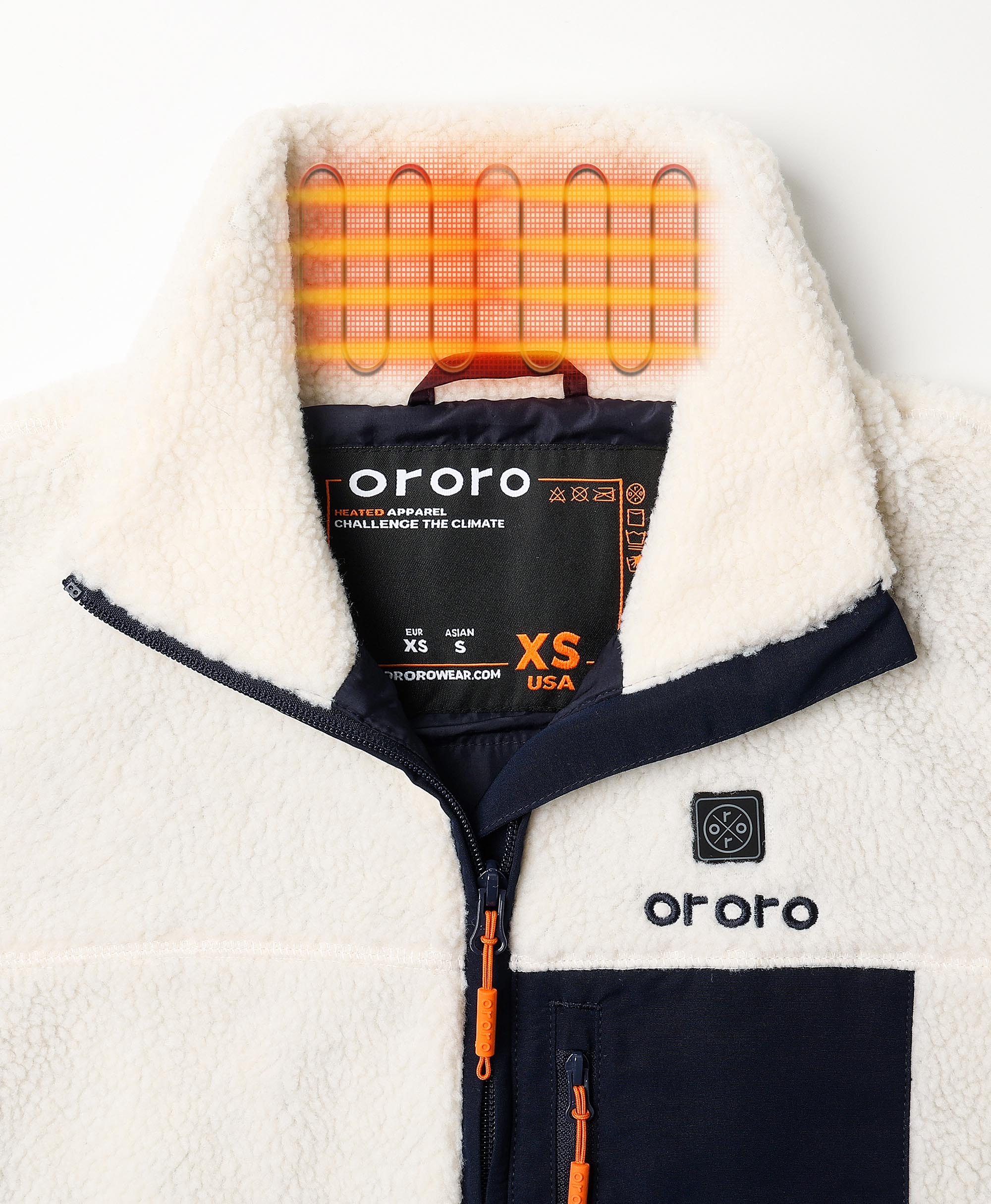 (Open-Box) Women's Colorblock Recycled Fleece Heated Jacket (Battery Set Not Included) - Image 15