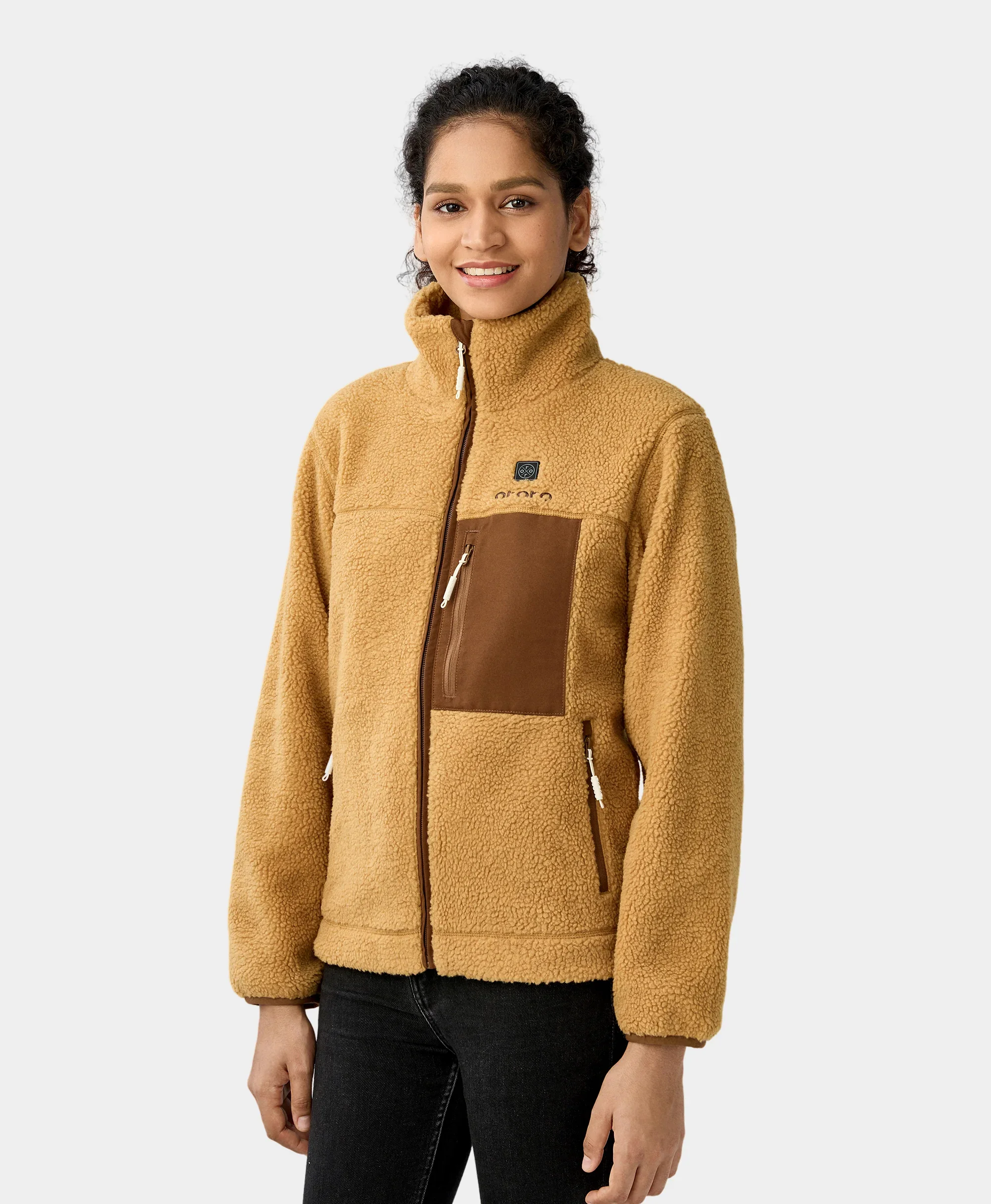 Women's Colorblock Recycled Fleece Heated Jacket (Final Sale) - Image 3