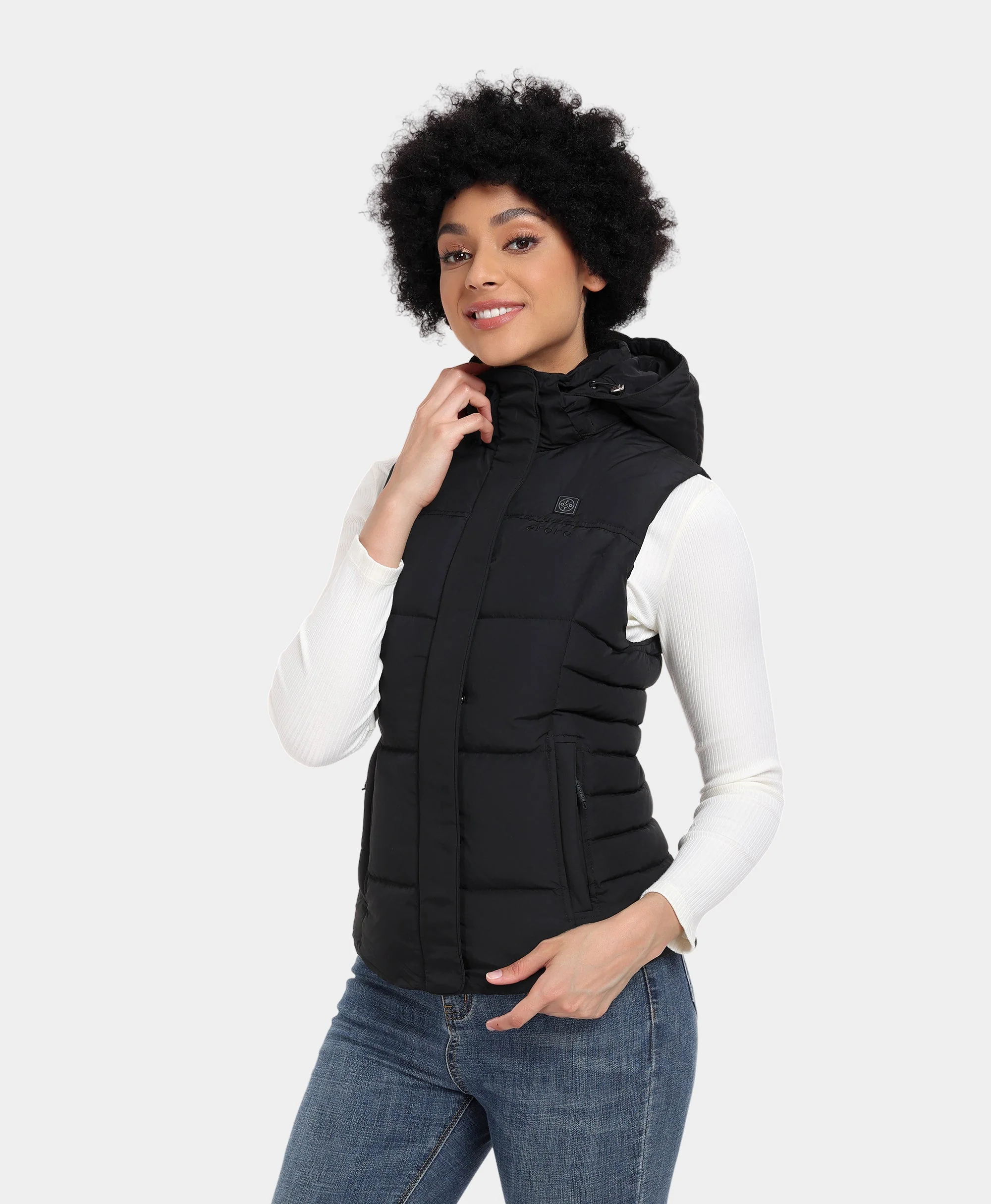 Women's Heated Down Vest - Black/Gray (Apparel Only) - Image 3