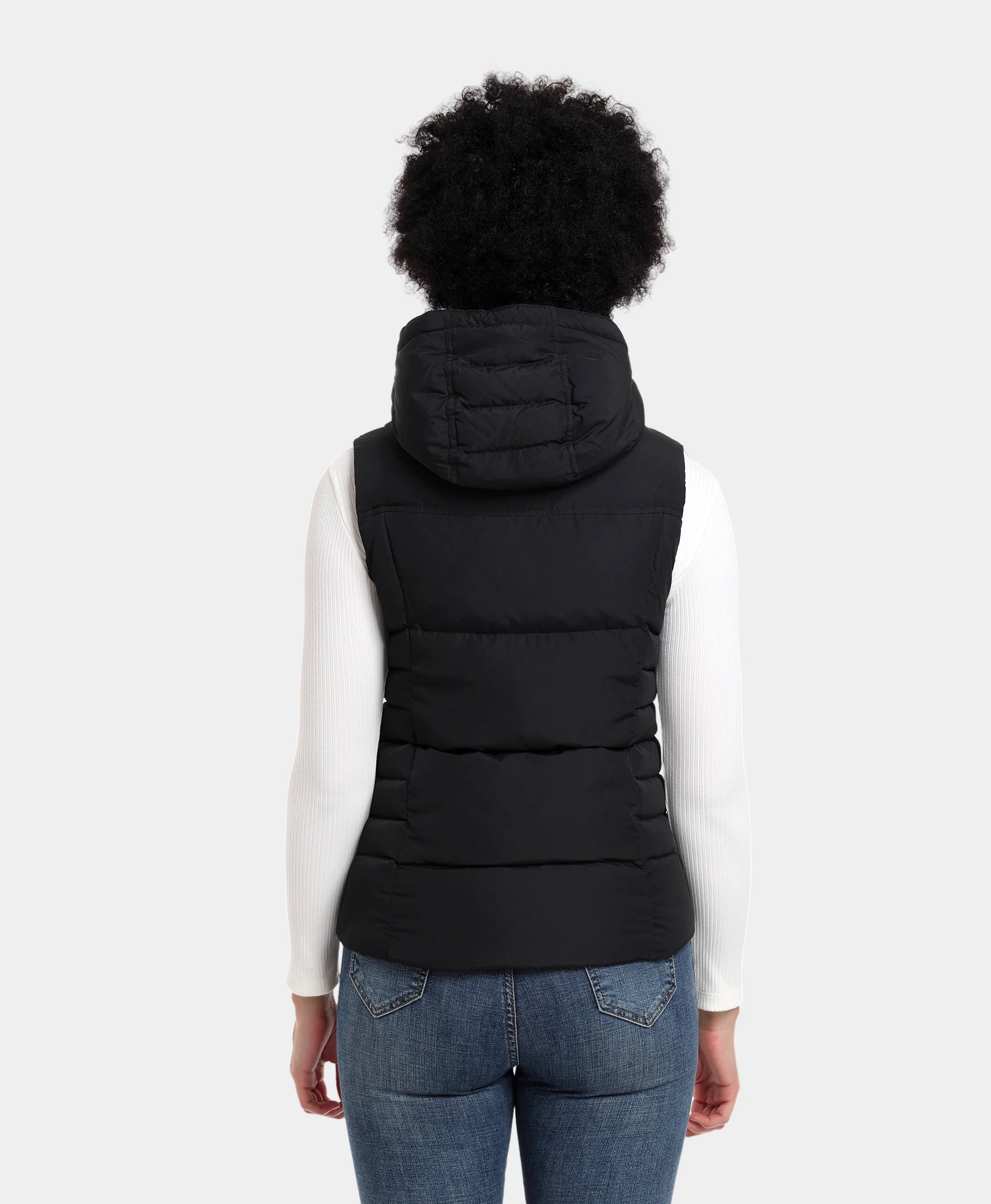 Women's Heated Down Vest - Black/Gray (Apparel Only) - Image 4