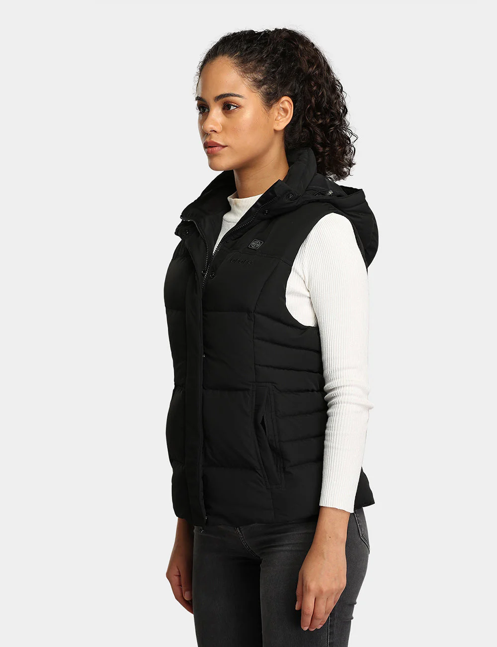 Women's Heated Down Vest - Black/Gray (Apparel Only) - Image 5