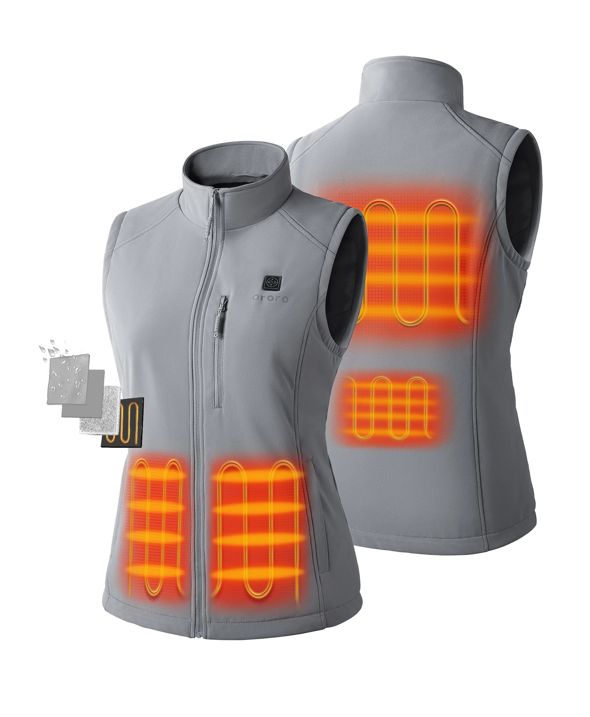 Women's Heated Softshell Vest - Lower Back Heating - Image 11