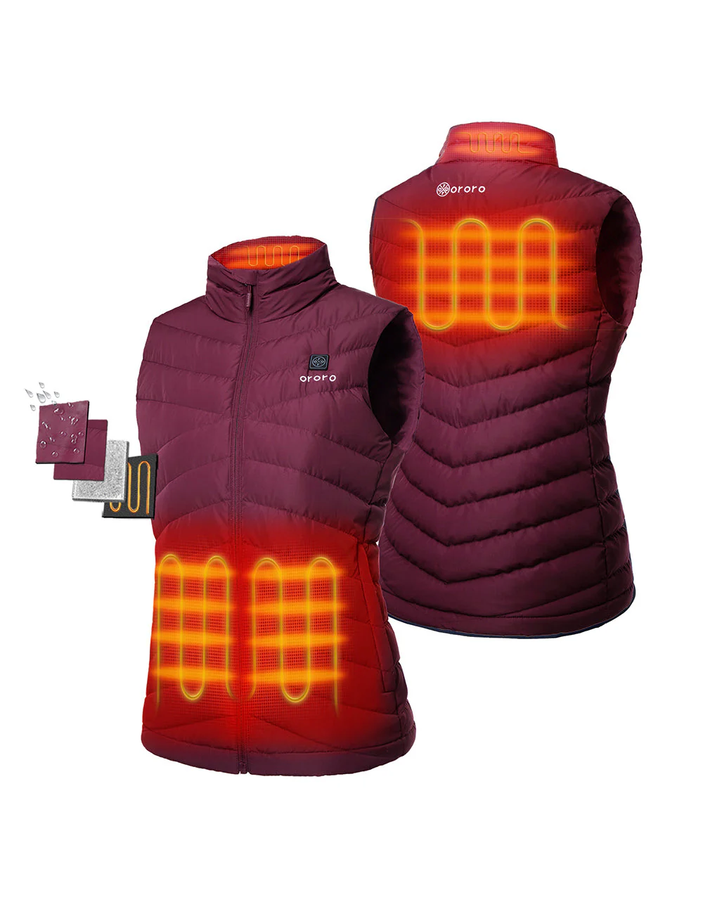 Women's Heated Lightweight Down Vest - Image 26